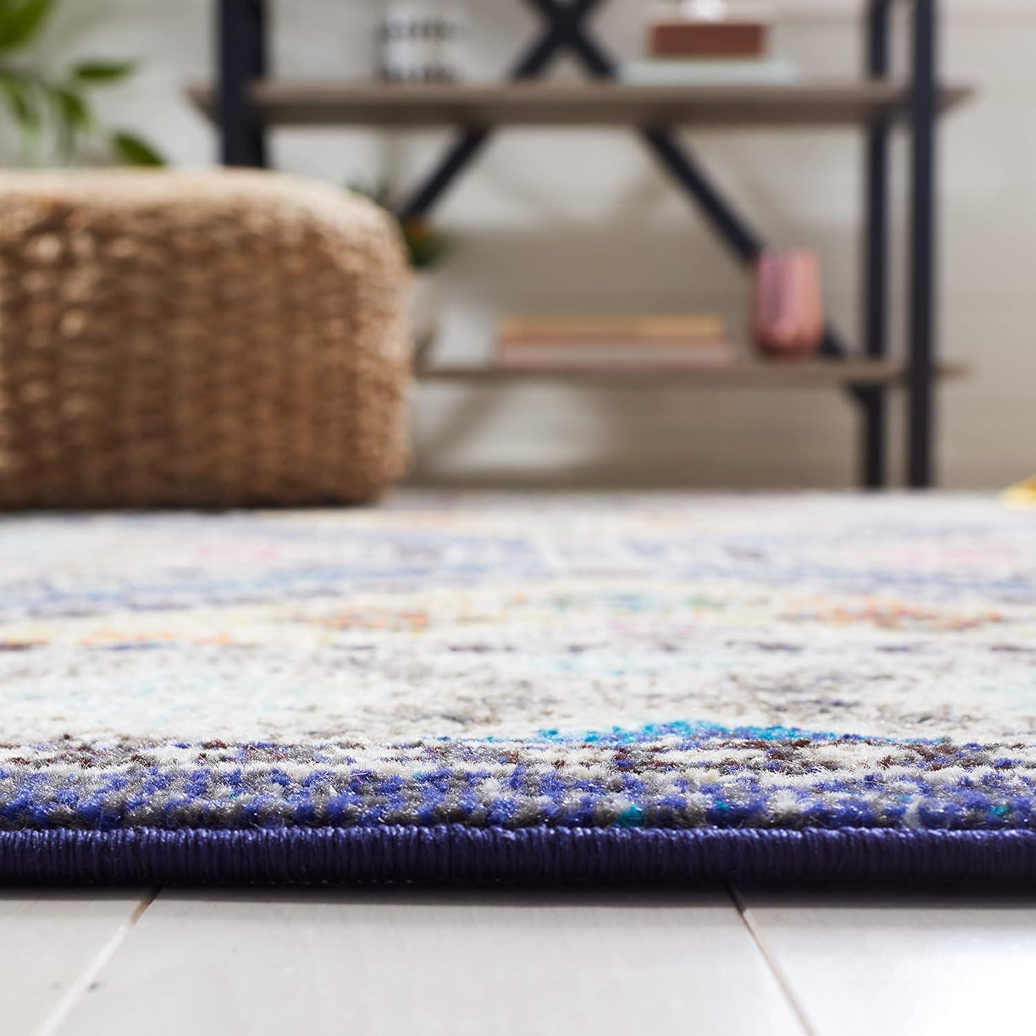 Madison MAD481 Power Loomed Area Rug - Navy/Beige - 3'x5' - Safavieh.