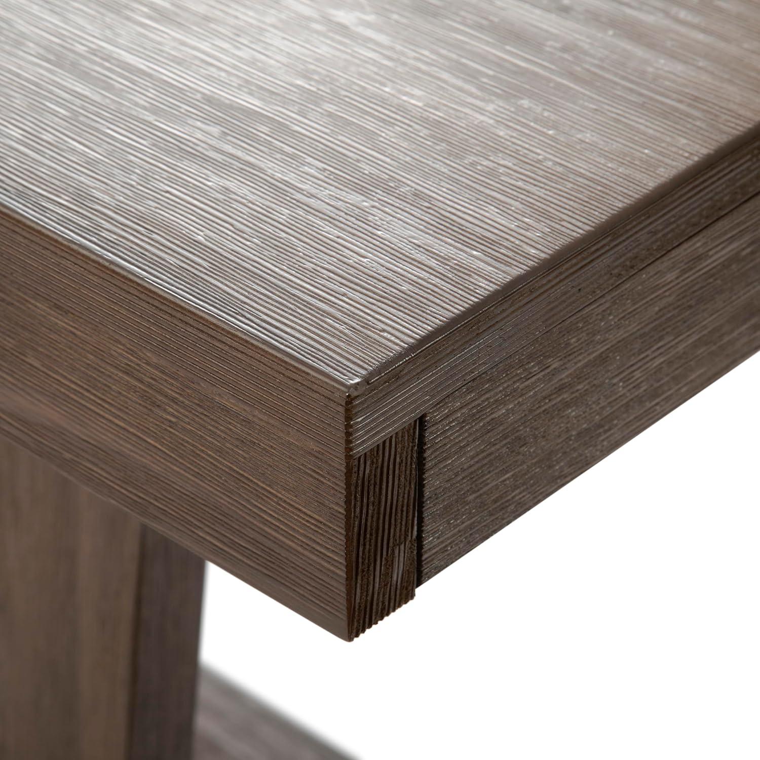Plank+Beam 72" Dining Table for 6, Solid Wood Classic Farmhouse Style Kitchen Table, Walnut Wirebrush