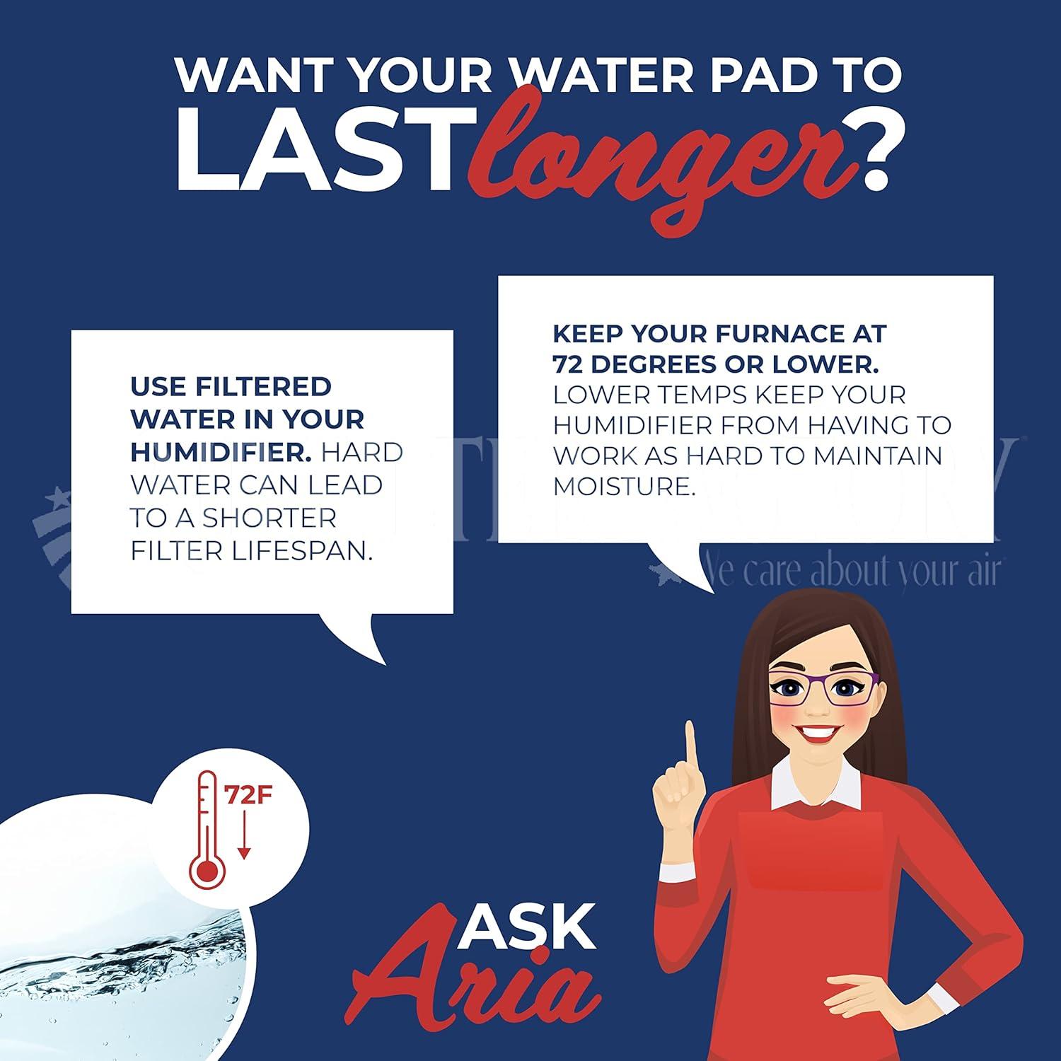 Air Filter Factory Replacement for Honeywell HC26E1004, HC26A1008 Humidifier Filter 2-Pack