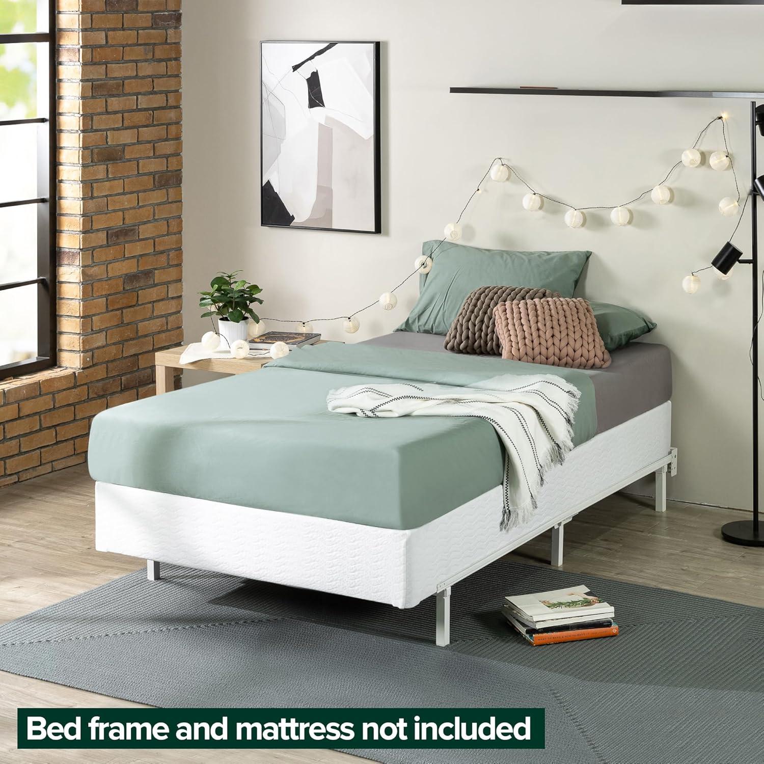 Metal Smart BoxSpring Mattress Base with Quick Assembly Gray - Zinus