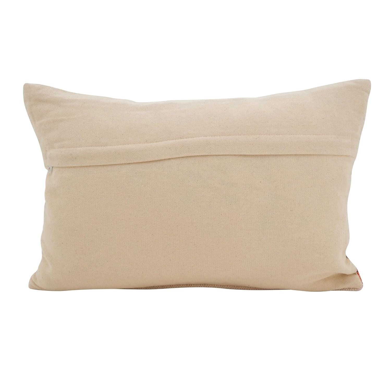 Boho Striped Cotton Blend Reversible Throw Pillow