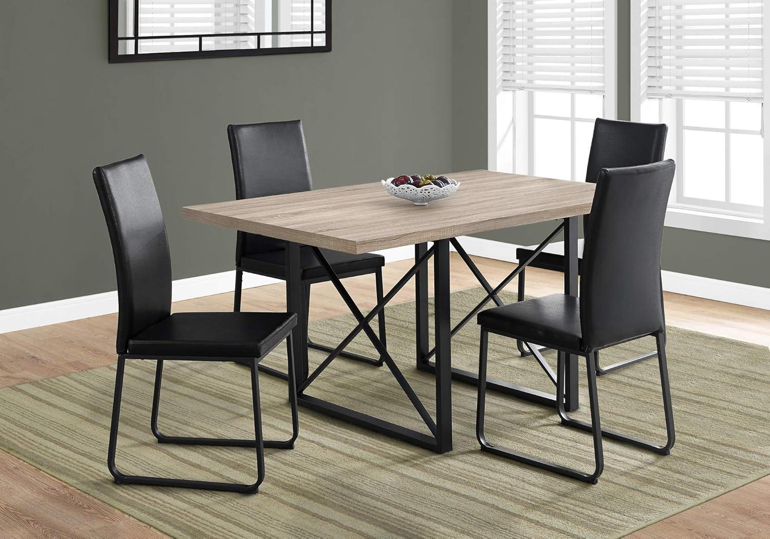 Monarch Specialties Dining Table, 60" Rectangular, Kitchen, Dining Room, Metal, Laminate