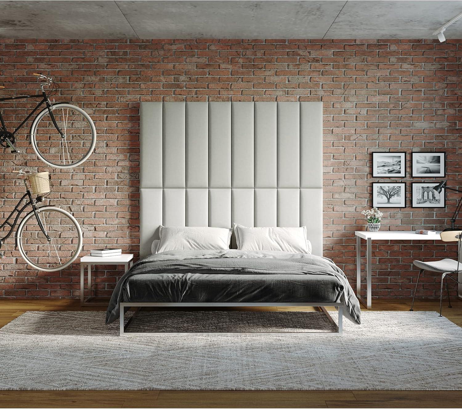 Panelist Modern Padded Headboard - Set of Wall Mounted Panels