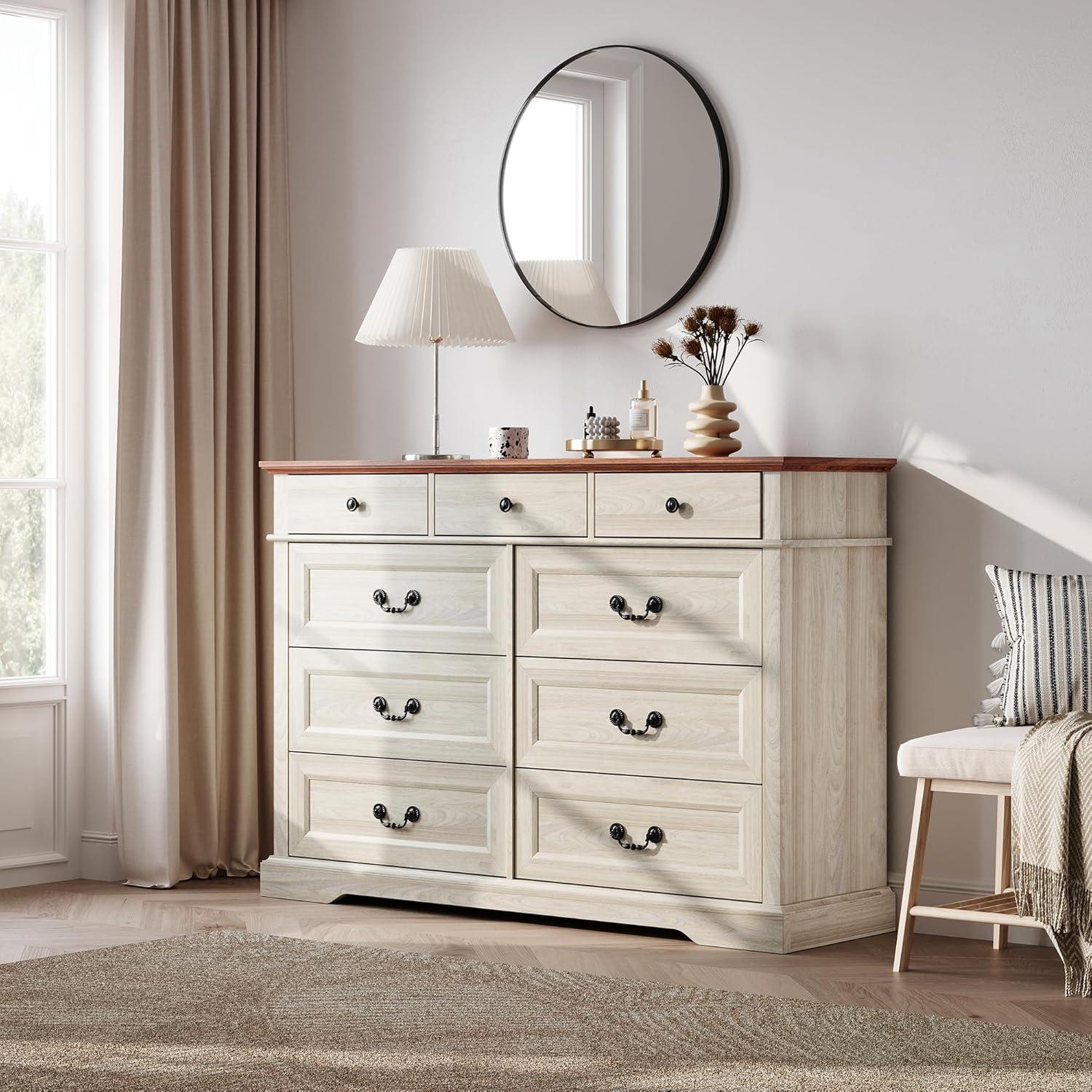 August Grove® Dugazon Wood Bedroom Dresser Farmhouse Drawer Chest