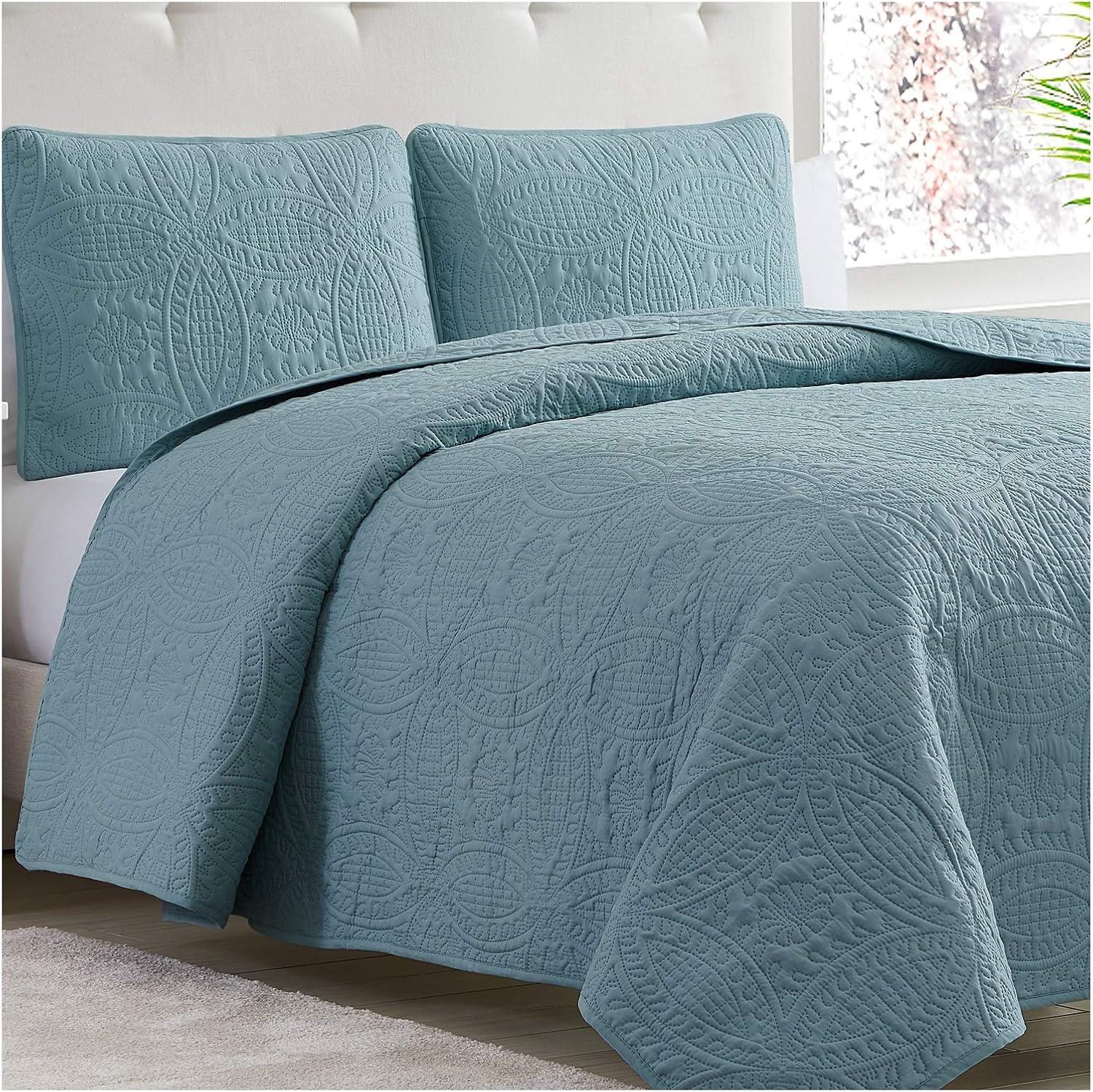 Mellanni Ultrasonic Quilted Coverlet Set