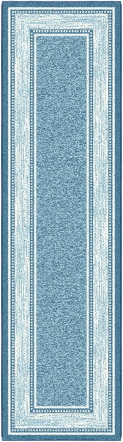 Machine Washable Non-Slip Bordered Area Rug For Living Room, Hallway Runner, Entryway Rug