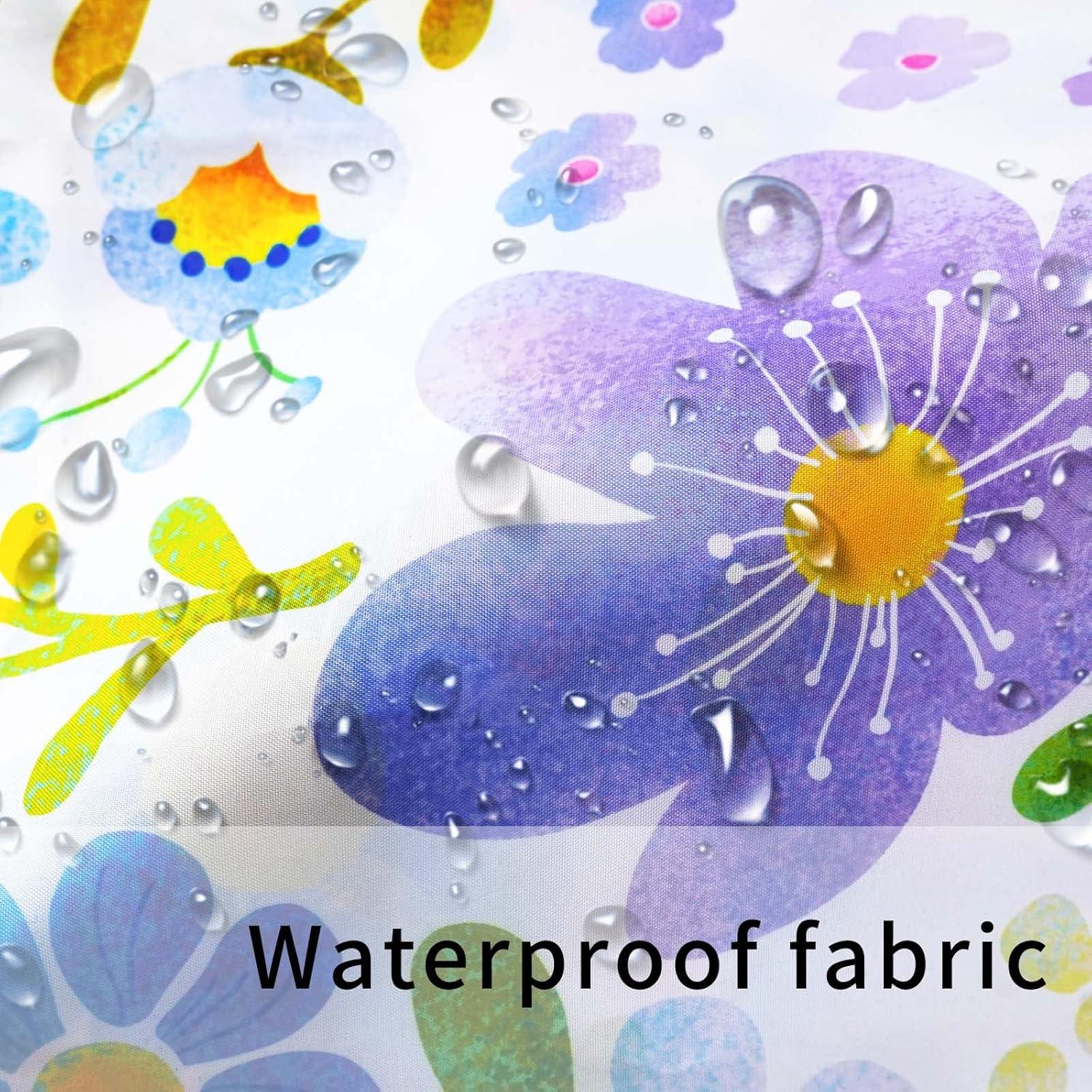 Colorful Floral Boho Waterproof Polyester Shower Curtain