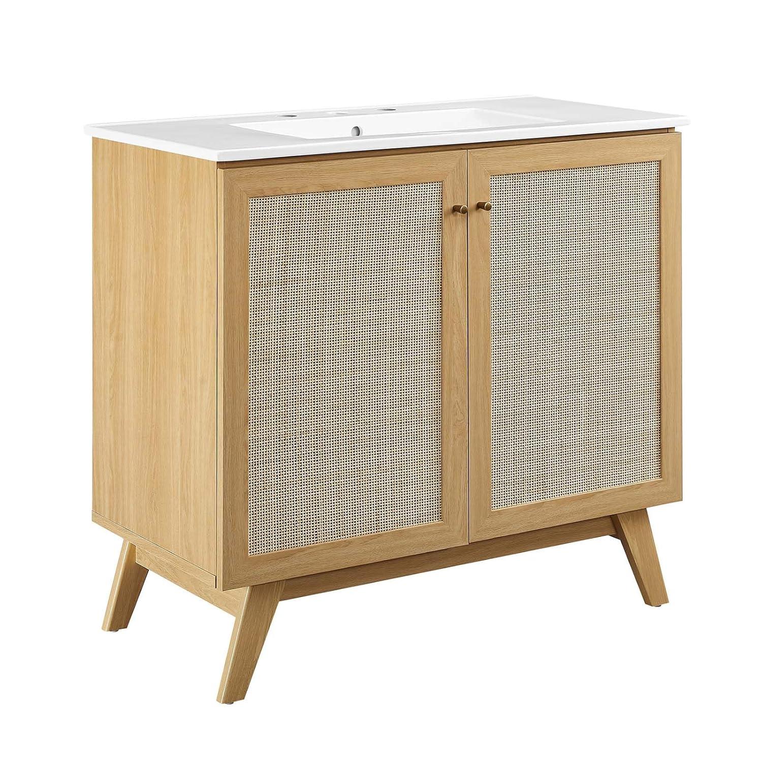 Modway Modway Soma 36'' Free Standing Single Bathroom Vanity with Manufactured Wood Top