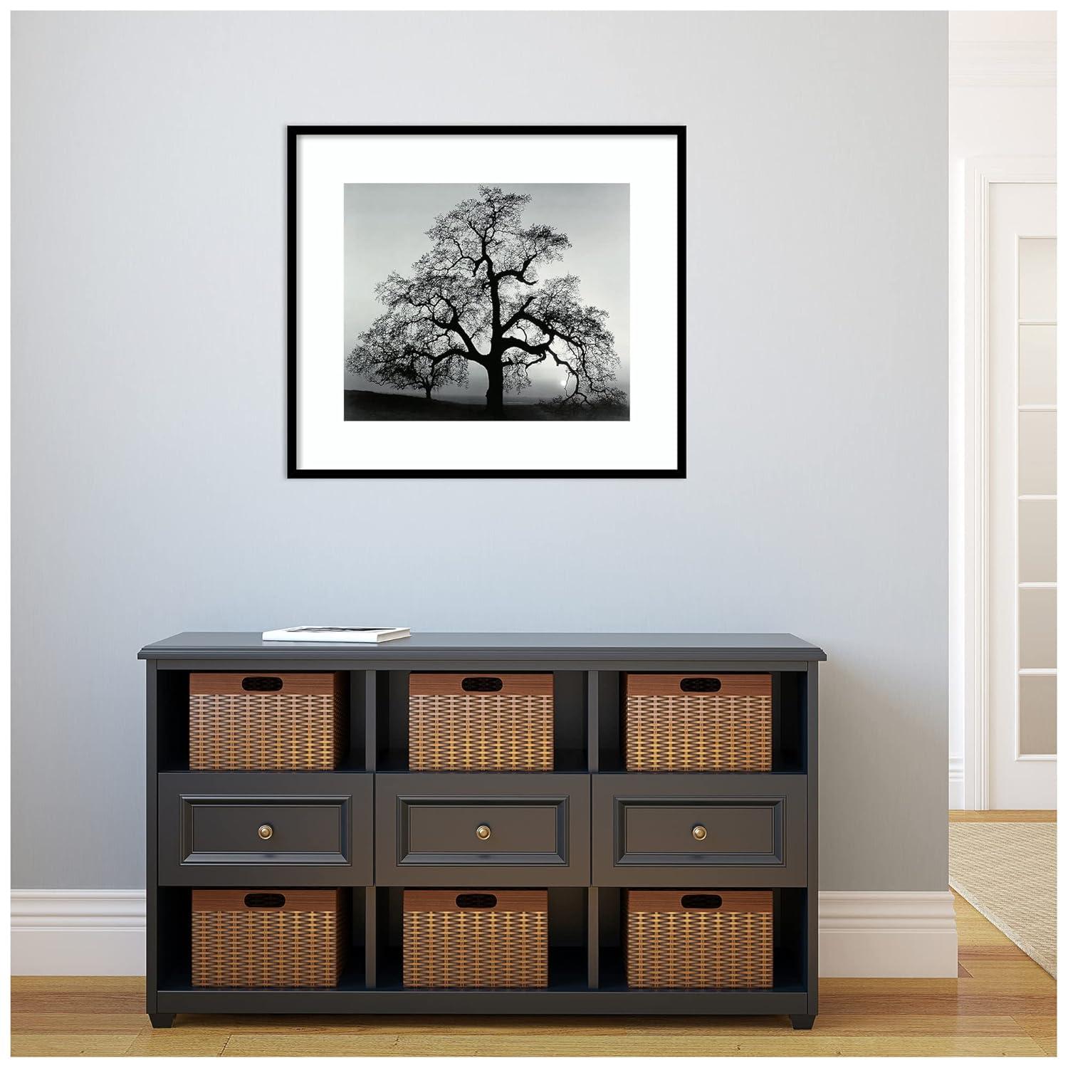 Amanti Art Framed Wall Art Print 27x31 Oak Tree Sunset City California 1962 by Ansel Adams, Landscapes Wall Art, Museum Masters Decor, Large Poster Painting Artwork for Living Room, Bedroom, Bathroom