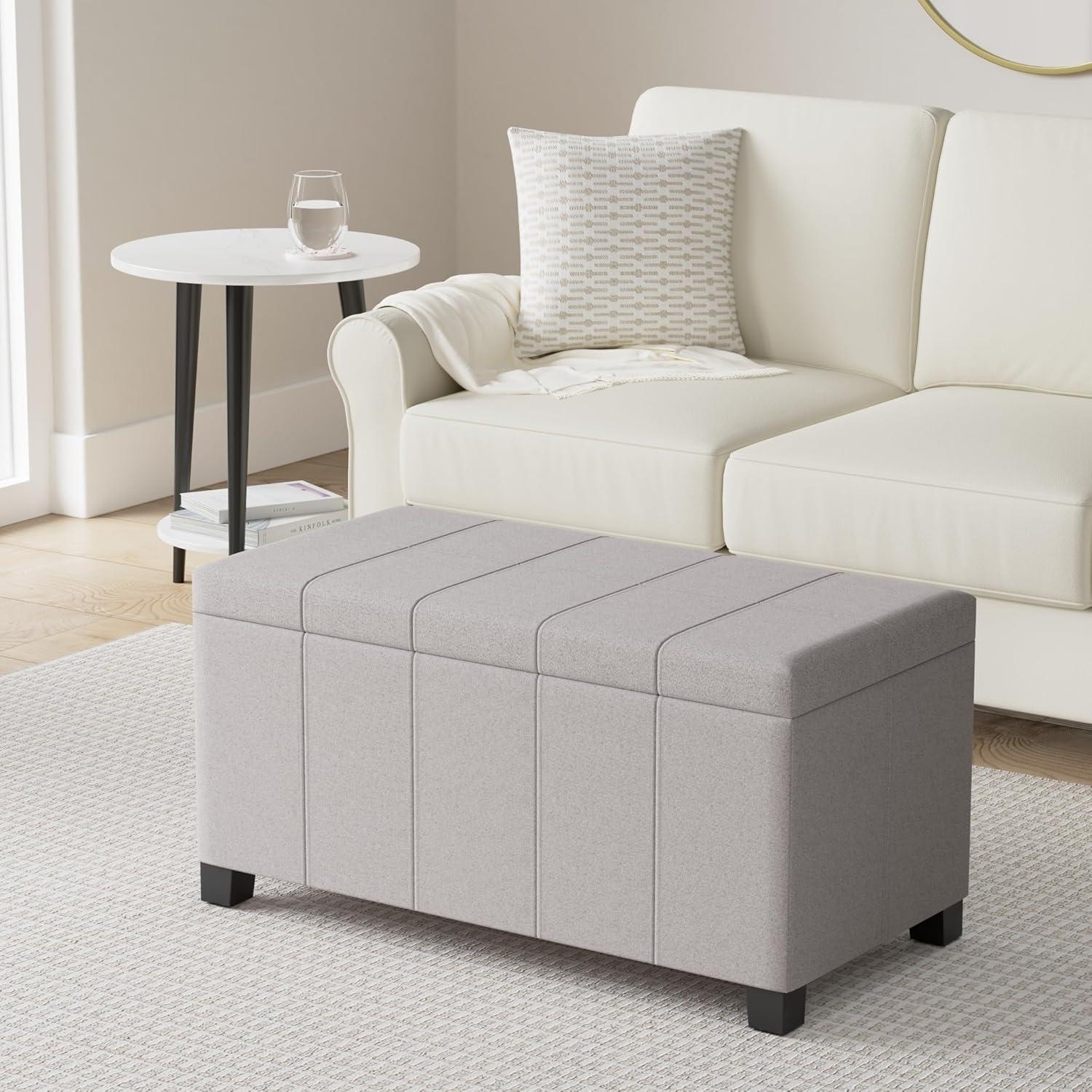 Abdiwahid Polyester Blend Upholstered Storage Bench