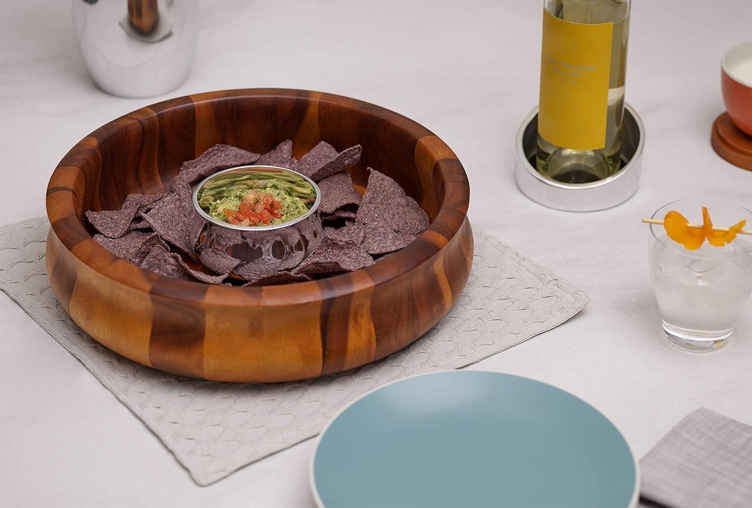 Nambé Tilt Winery Coaster - Angled Rim Alloy Drip Catcher & Bottle Holder - Sculptural Metal Table Accent, Chilled Bottle Rest & Counter Décor