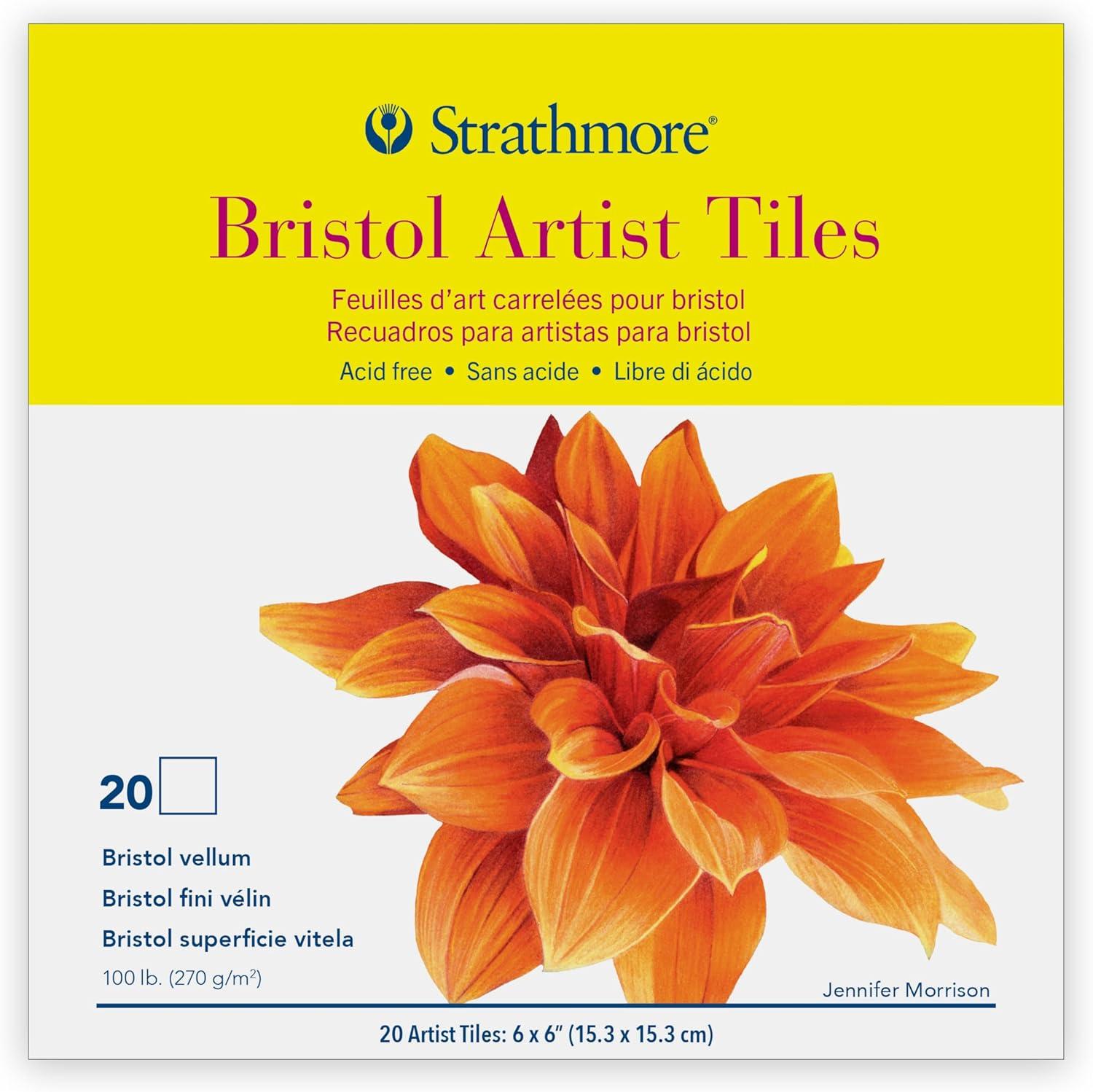 Strathmore Artist Tiles 6"X6" 20/Pkg-Bristol Vellum