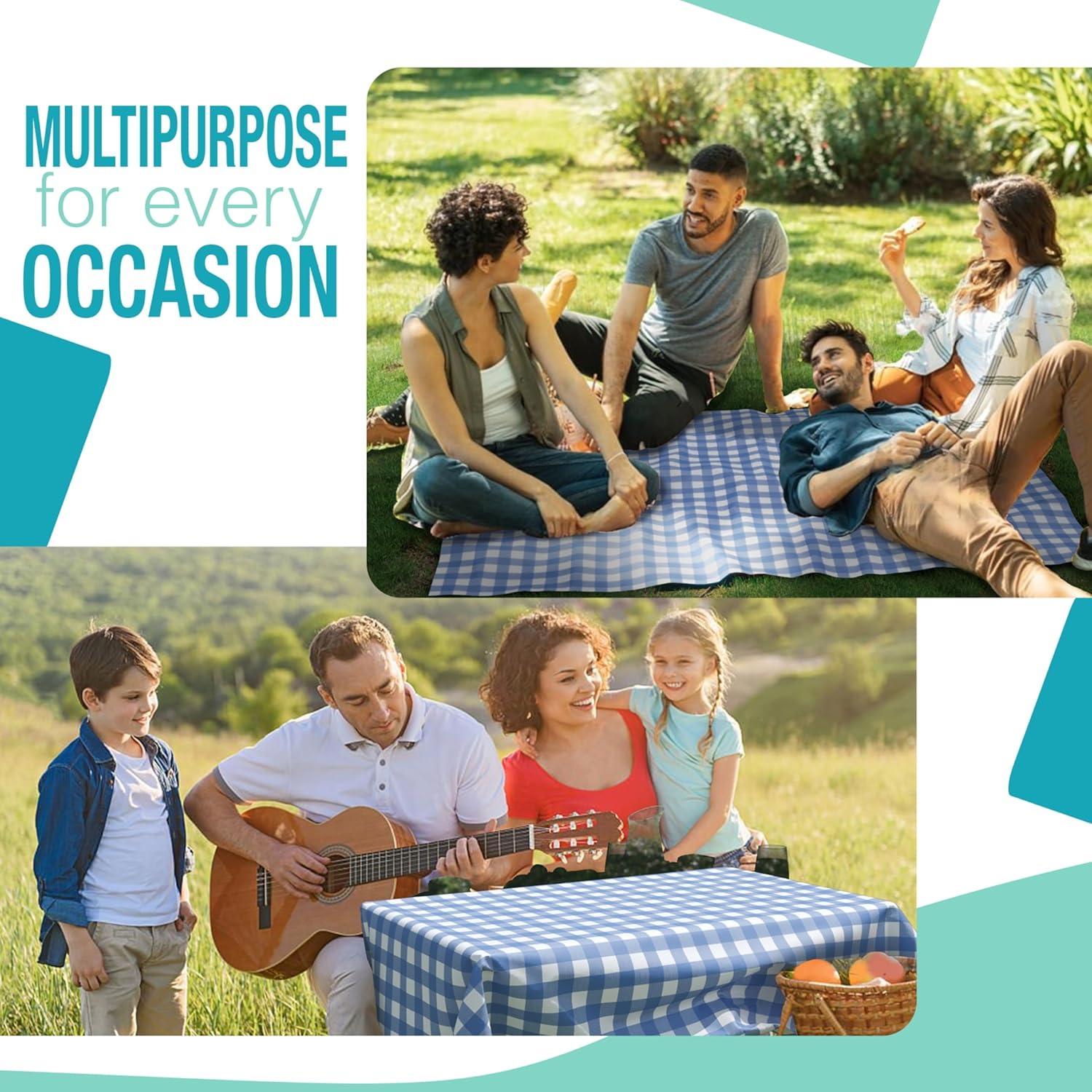 Crown Display 40 In. X 100 Ft. Blue Gingham Table Roll Disposable