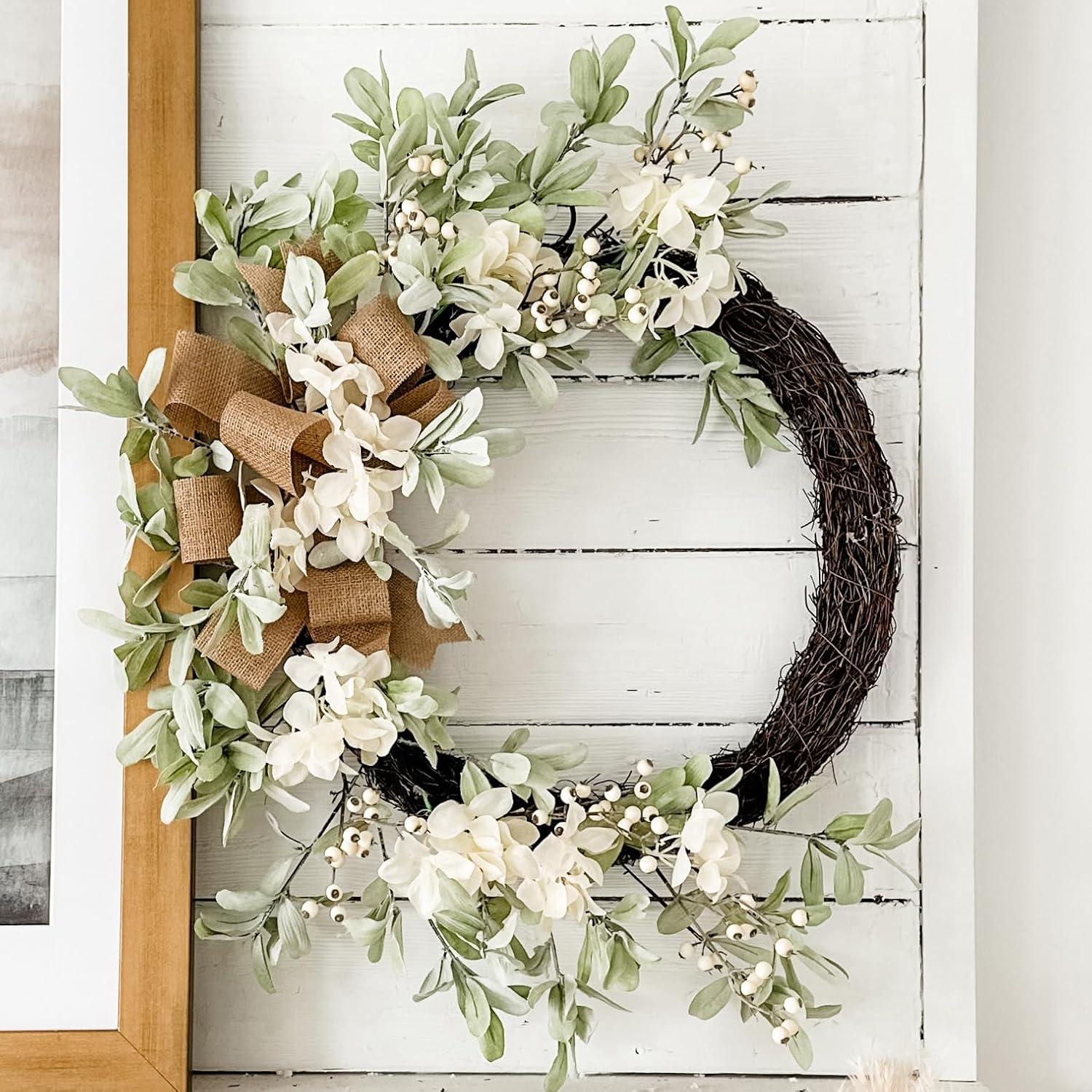 Haute Decor Faux Hydrangea 24'' Wreath