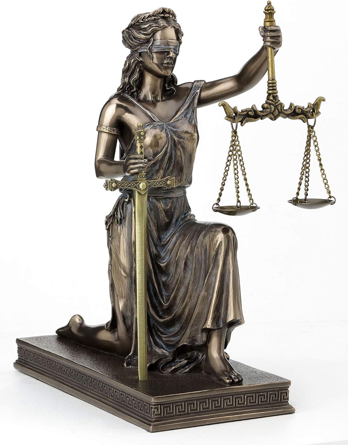 Greek Goddess Lady of Justice Statue 16"H La Justicia Themis Dike Figurine Decor