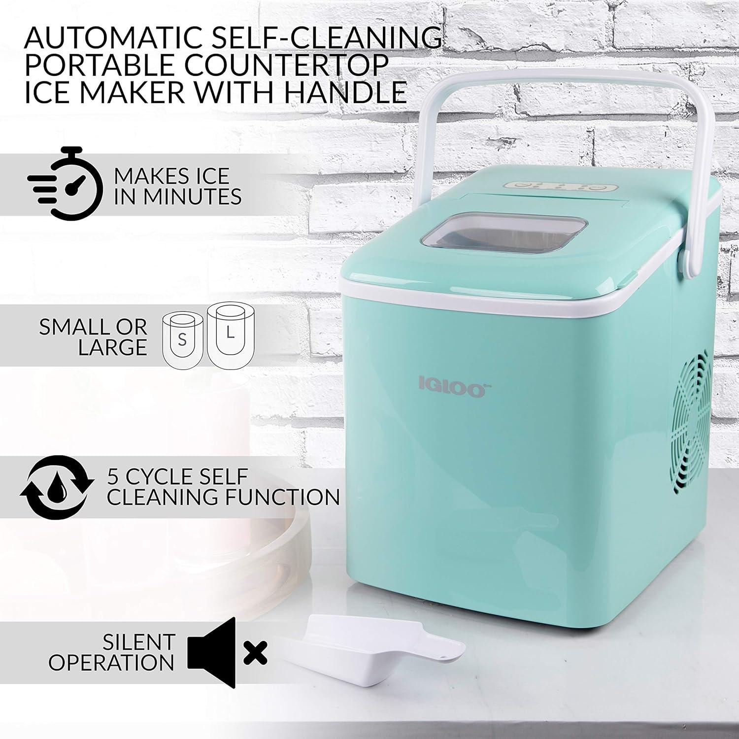 Igloo Igloo 26-Pound Automatic Self-Cleaning Portable Countertop Ice Maker Machine With Handle