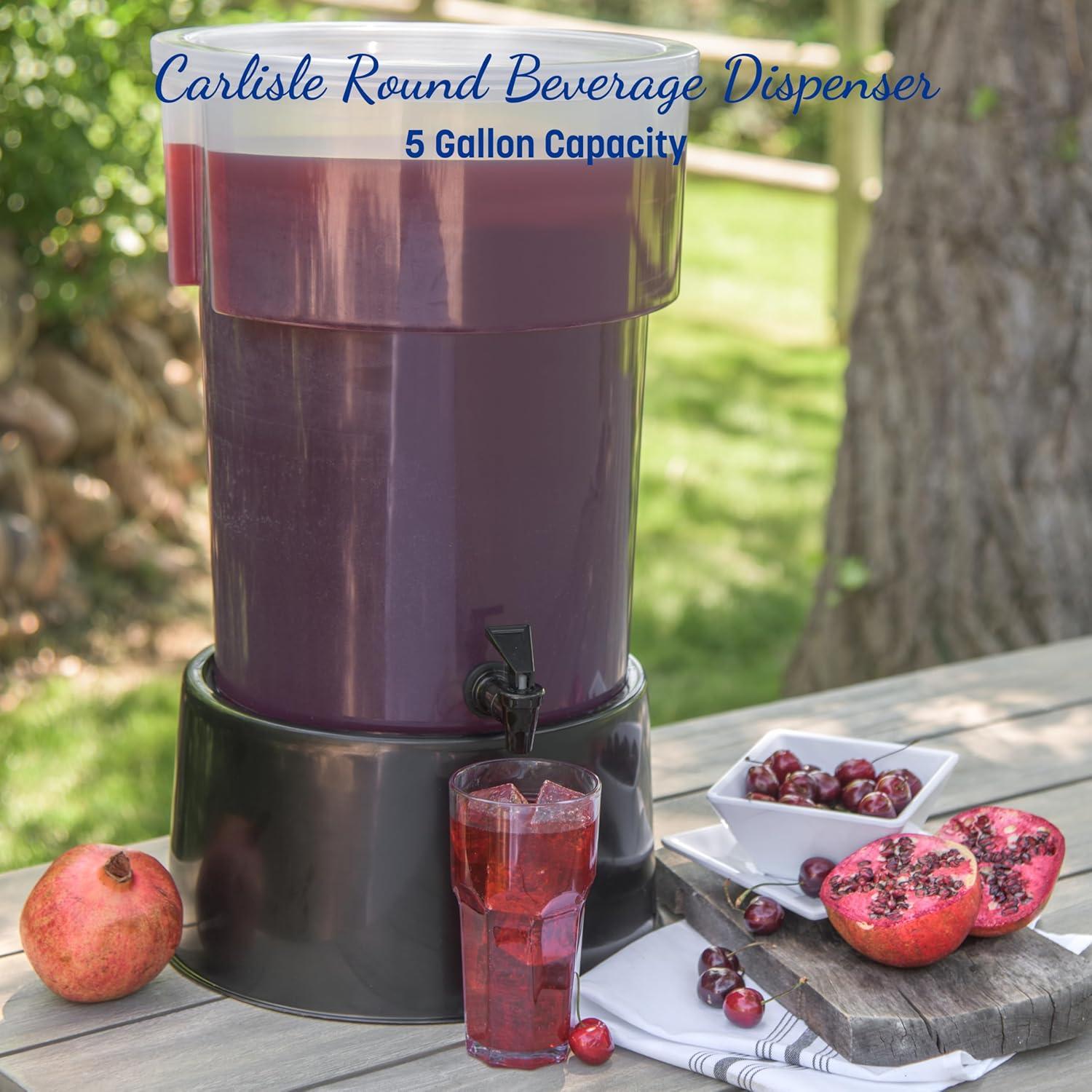 Carlisle 222903 Break-Resistant Beverage Dispenser with Base, 5 Gallon