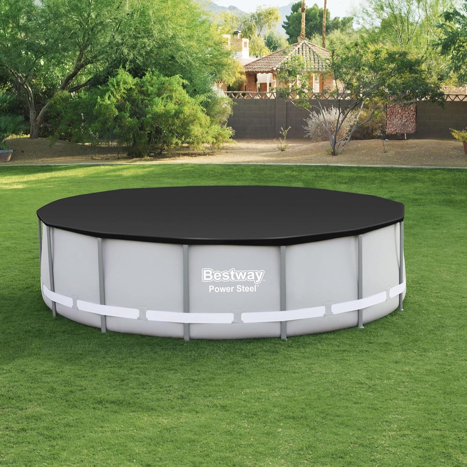 Bestway Bestway Flowclear Round 14' Pool Cover for Above Ground Frame Pools (Cover Only)