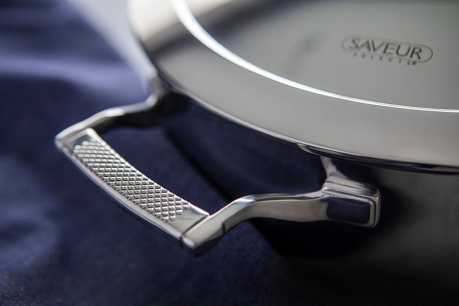 Saveur Selects 5 Quarts Stainless Steel Saute Pan with Lid