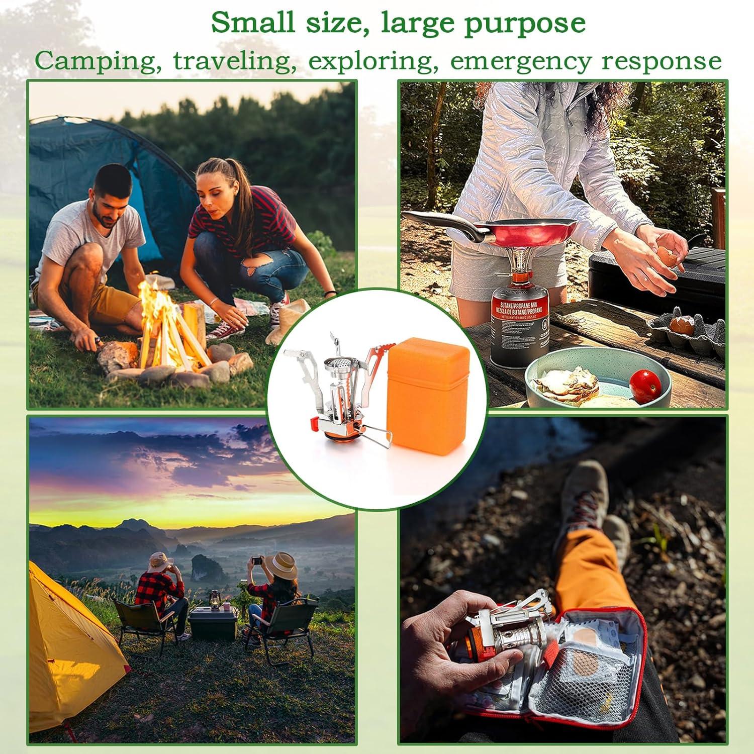 Cadorn Ultralight Portable Camping Stove with Piezo Ignition - Ideal for Backpacking & Outdoor Adventures