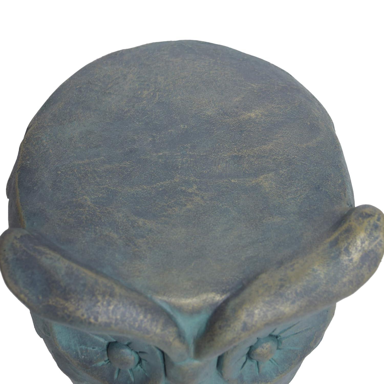 Christopher Knight Home Agnes Owl Garden Stool, Lightweight Concrete, Gold Patina Finish