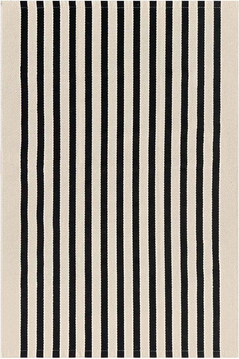 IOHOUZE Navy and White Striped Rug 2'x3' Front Door Rugs, Small Washable Area Rug for Front Porch, Spring Summer Doormats Outdoor Indoor, Cotton Rugs for Entryway Porch Entrance