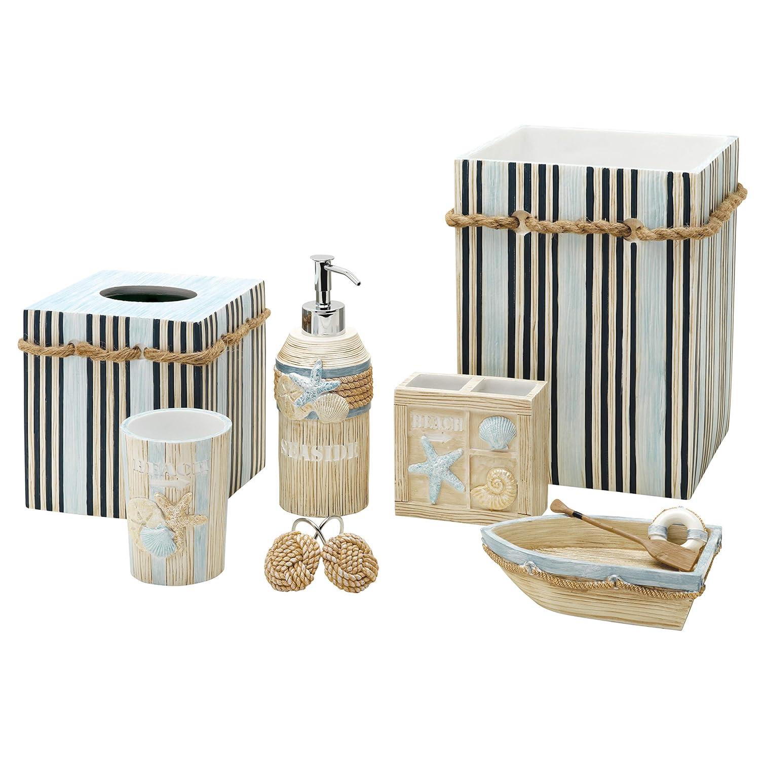 Zenna Home India Ink Seaside Serenity Tumbler, Coastal/Beach