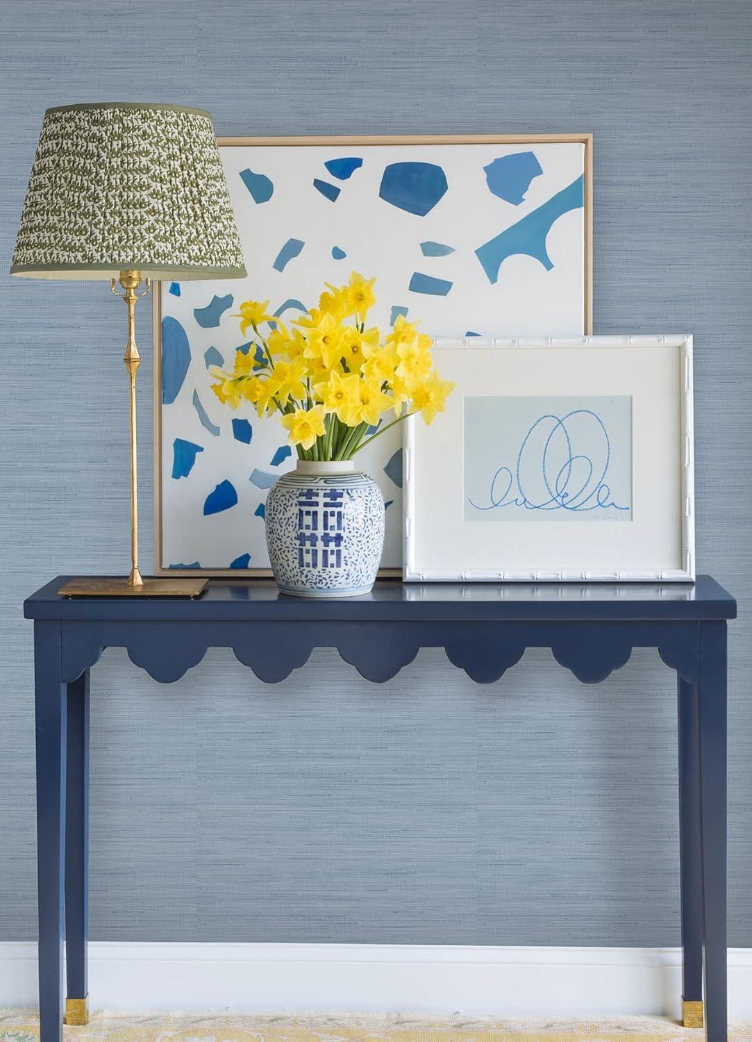 18 ft x 20.5 in x 0.025 in Grasscloth Peel and Stick Wallpaper Roll