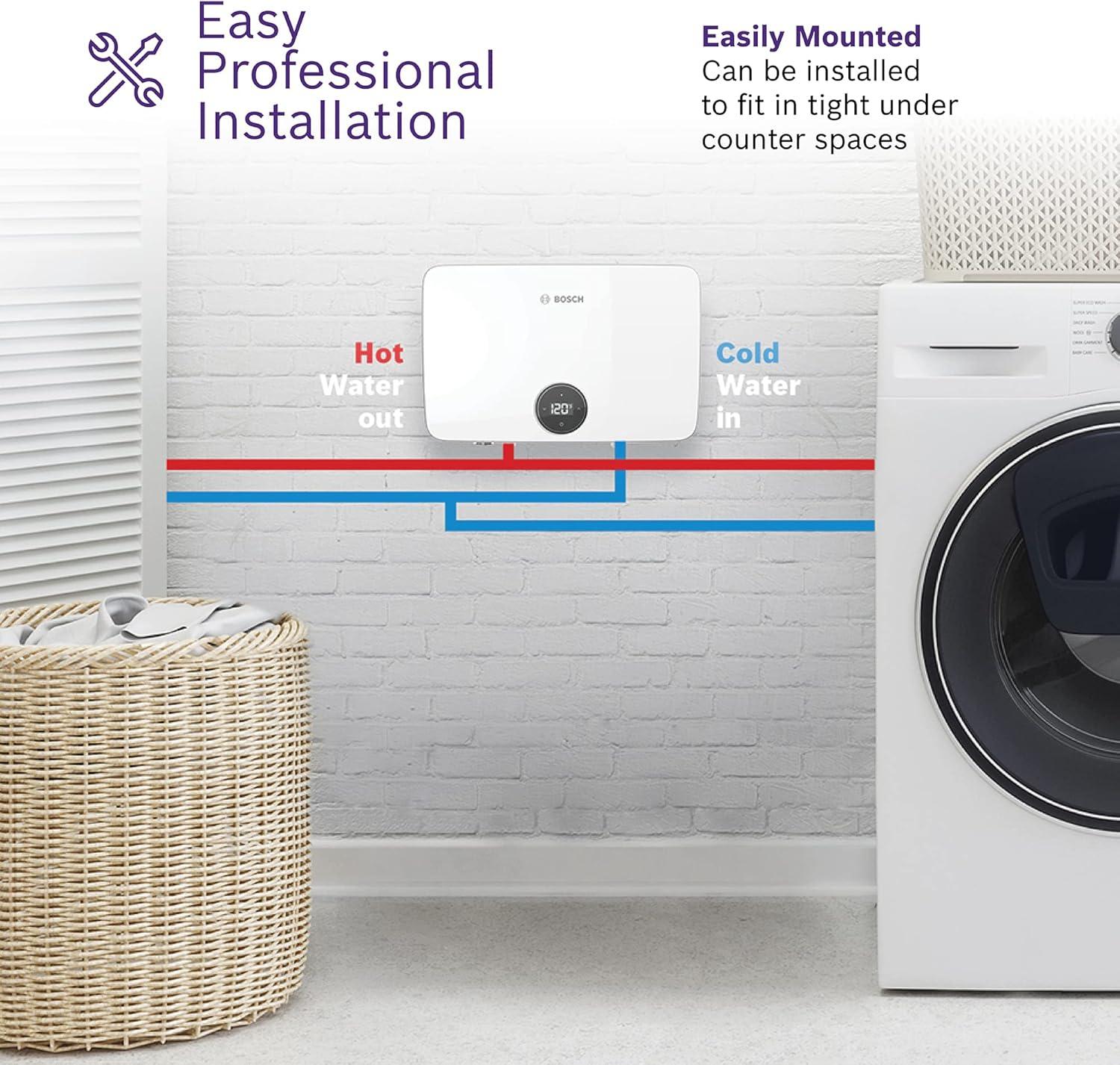 Bosch White Electric Tankless Water Heater, 27 kW