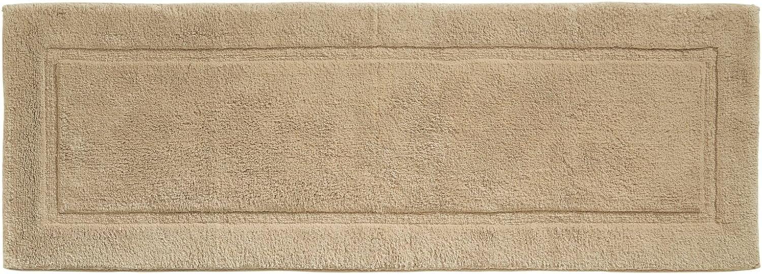 mDesign Bathroom 100% Cotton Rectangular Rug, Long Runner, 60" x 21"