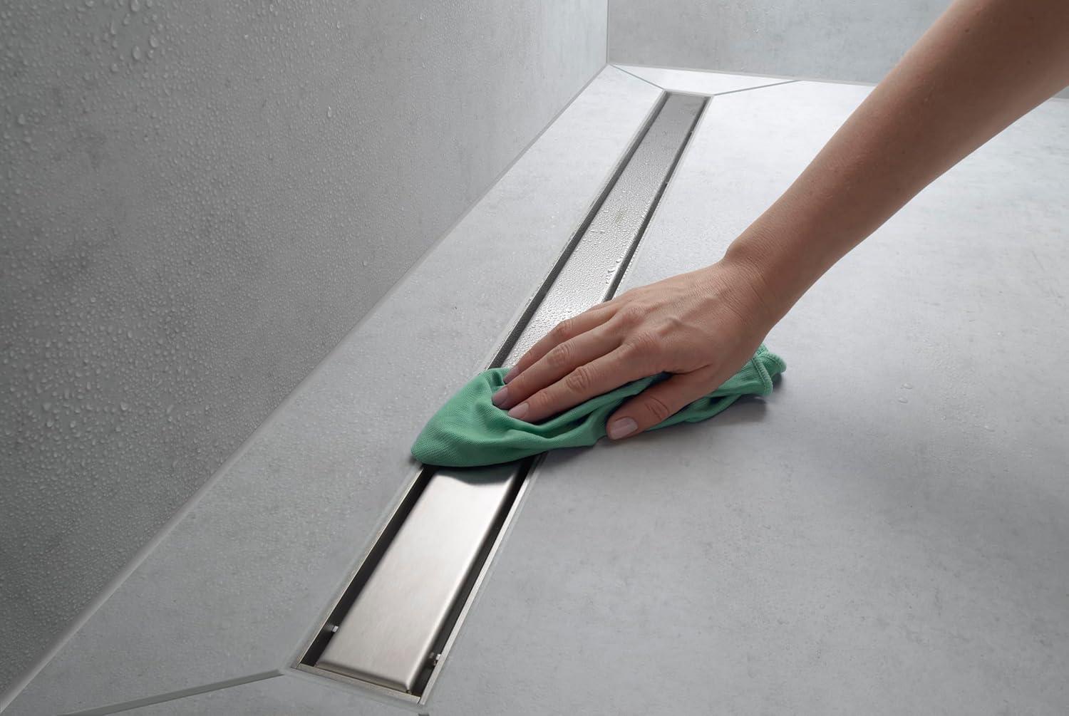 Hansgrohe RainDrain Match Trim Zero/ Tile 47 1/4" with Height Adjustable Frame