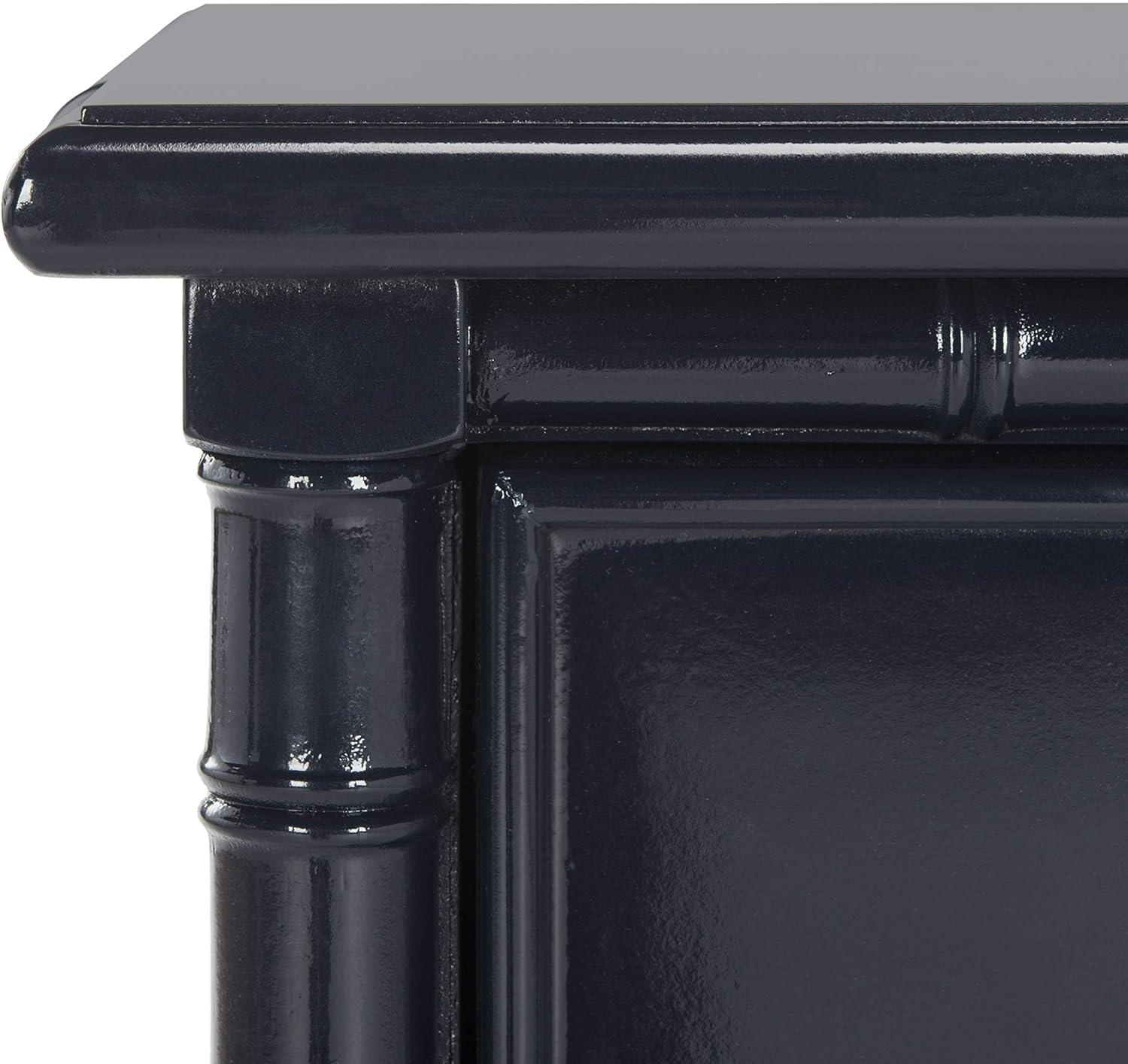 Mina 3 Drawer Nightstand - Navy Blue/Gold - Safavieh.