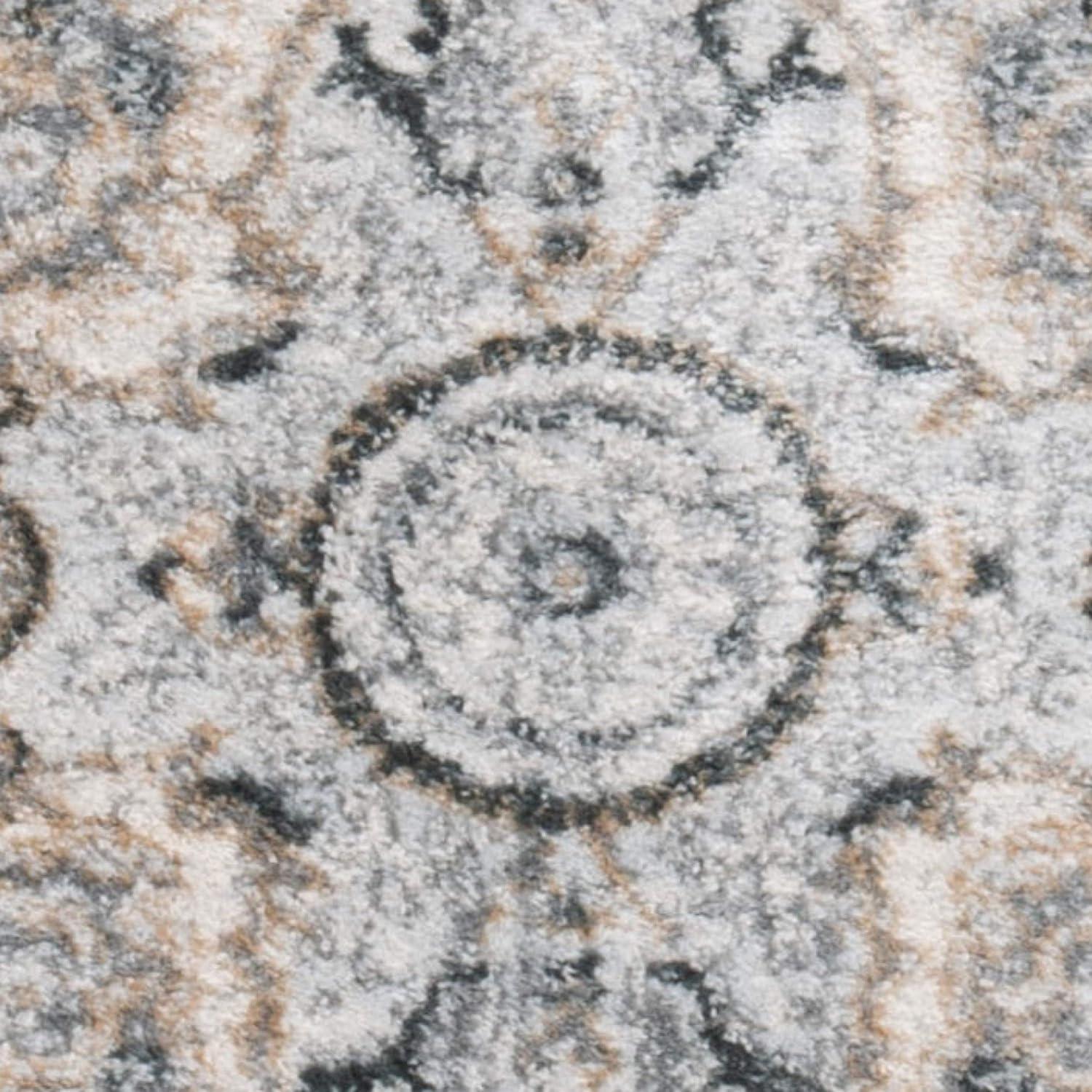 Isabella ISA936 Power Loomed Area Rug - Light Grey/Grey - 4'x6' - Safavieh.