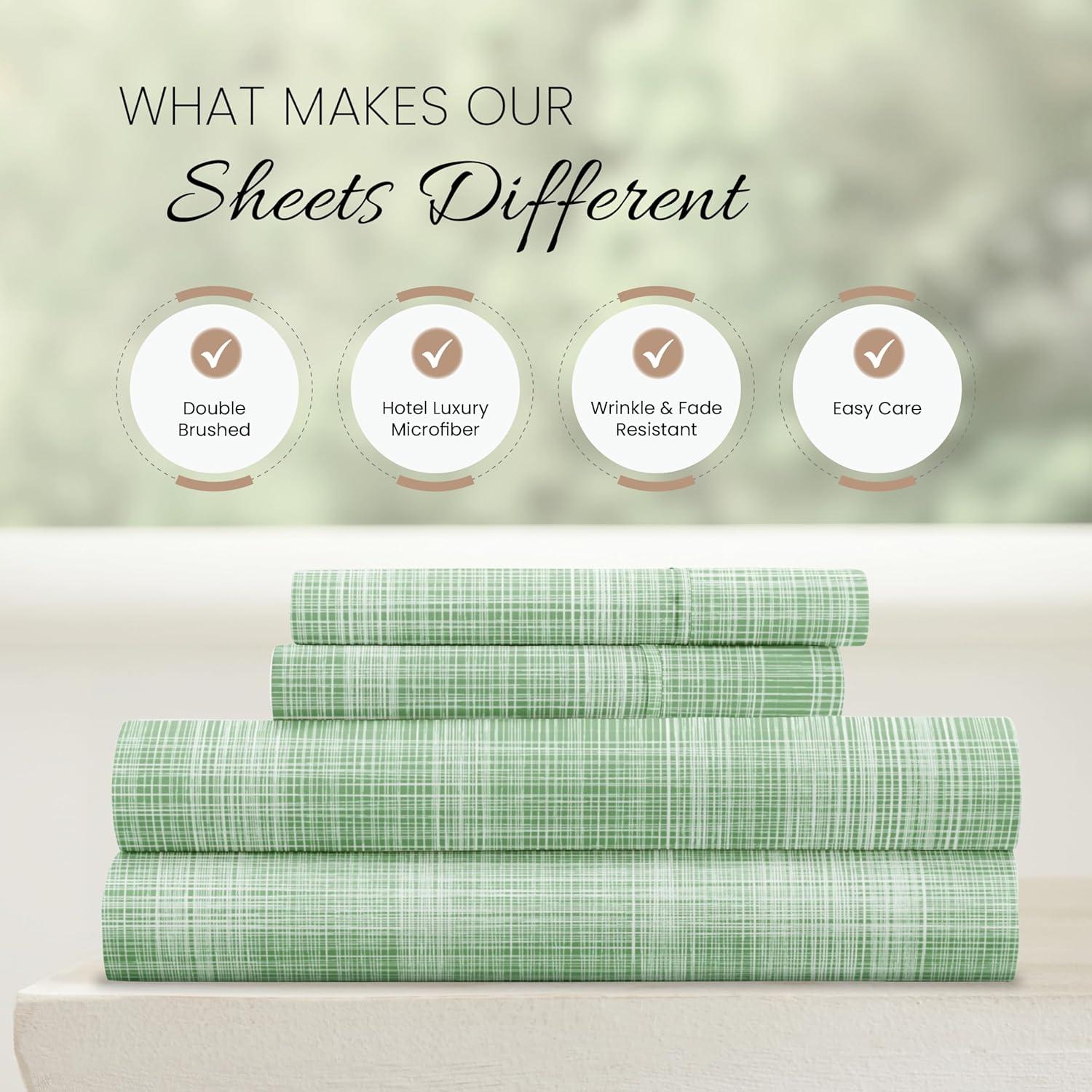 Becky Cameron Simply Soft™ Thatch Pattern Microfiber Sheet Set