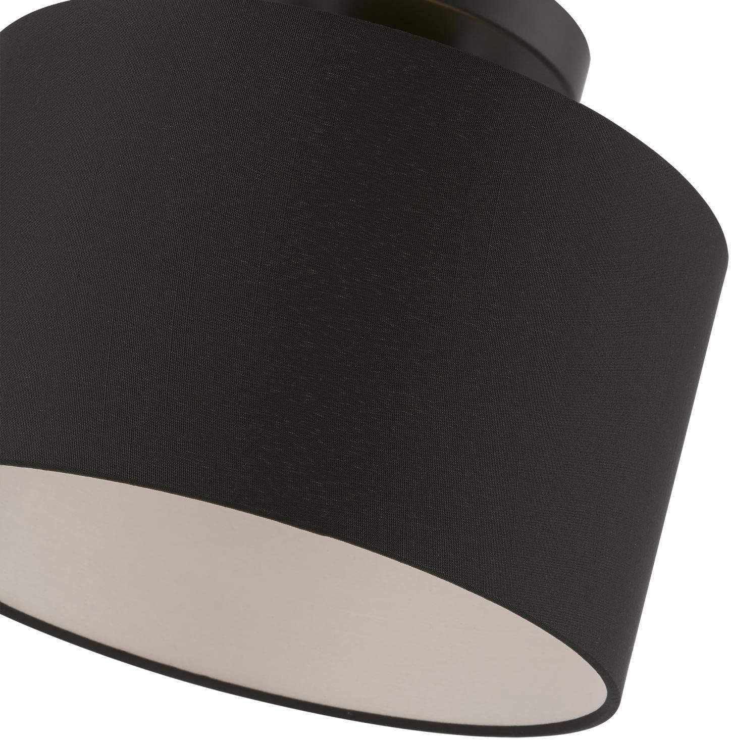Livex Lighting Bainbridge 1 - Light Semi-Flush Mount in  Black