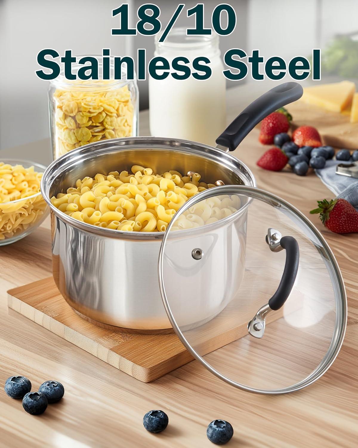 Cook N Home Cook N Home 10 Piece Stainless Steel Cookware Set