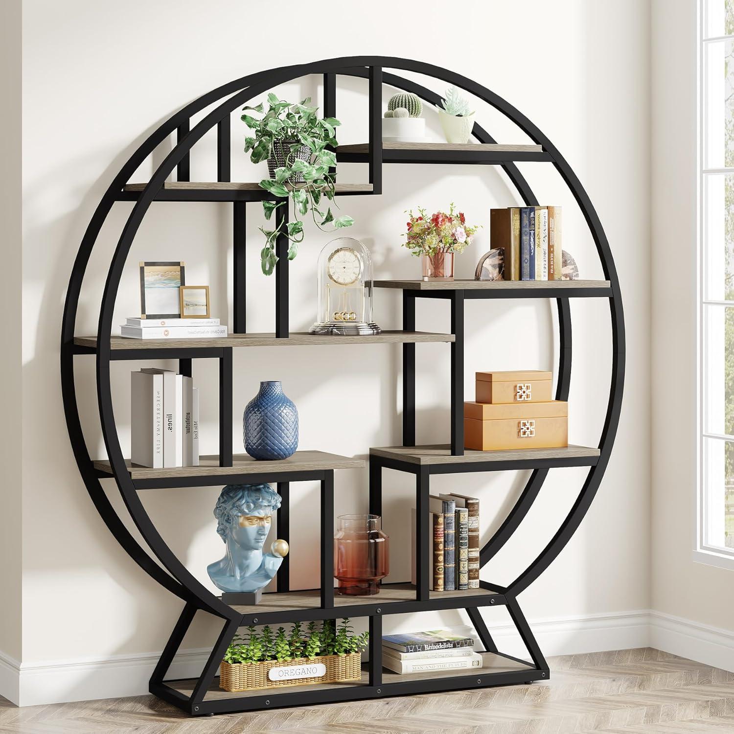 17 Stories Drino 63" H x 59" W Steel Geometric Bookcase