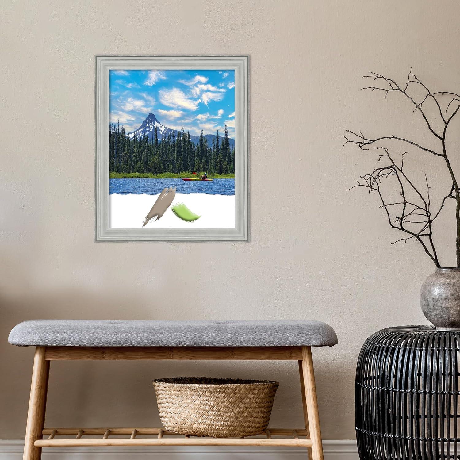 Amanti Art Bel Volto Silver Wood Picture Frame Opening Size 16x20 in.