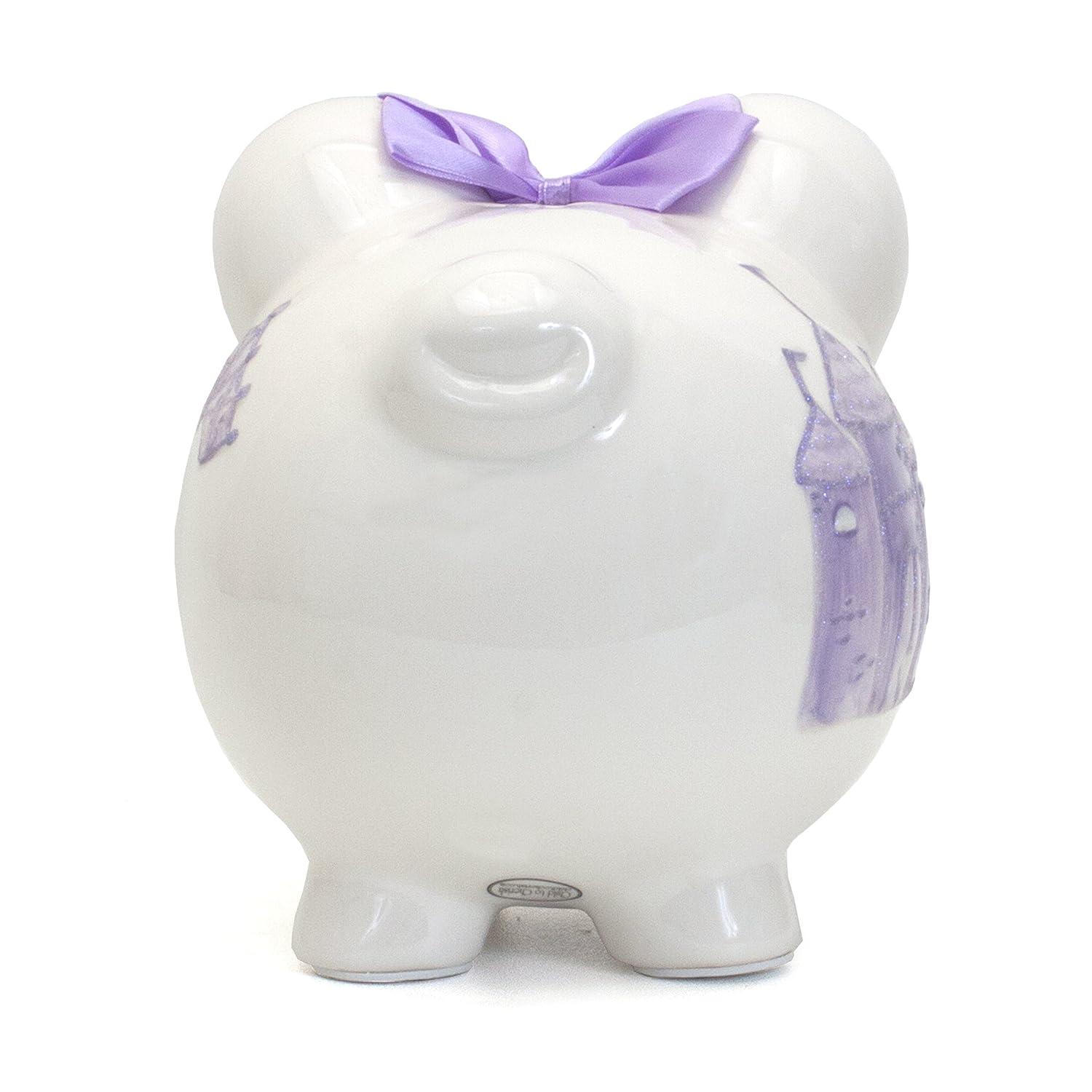 Child to Cherish Ceramic Piggy Bank for Girls, Fairytale Lavender