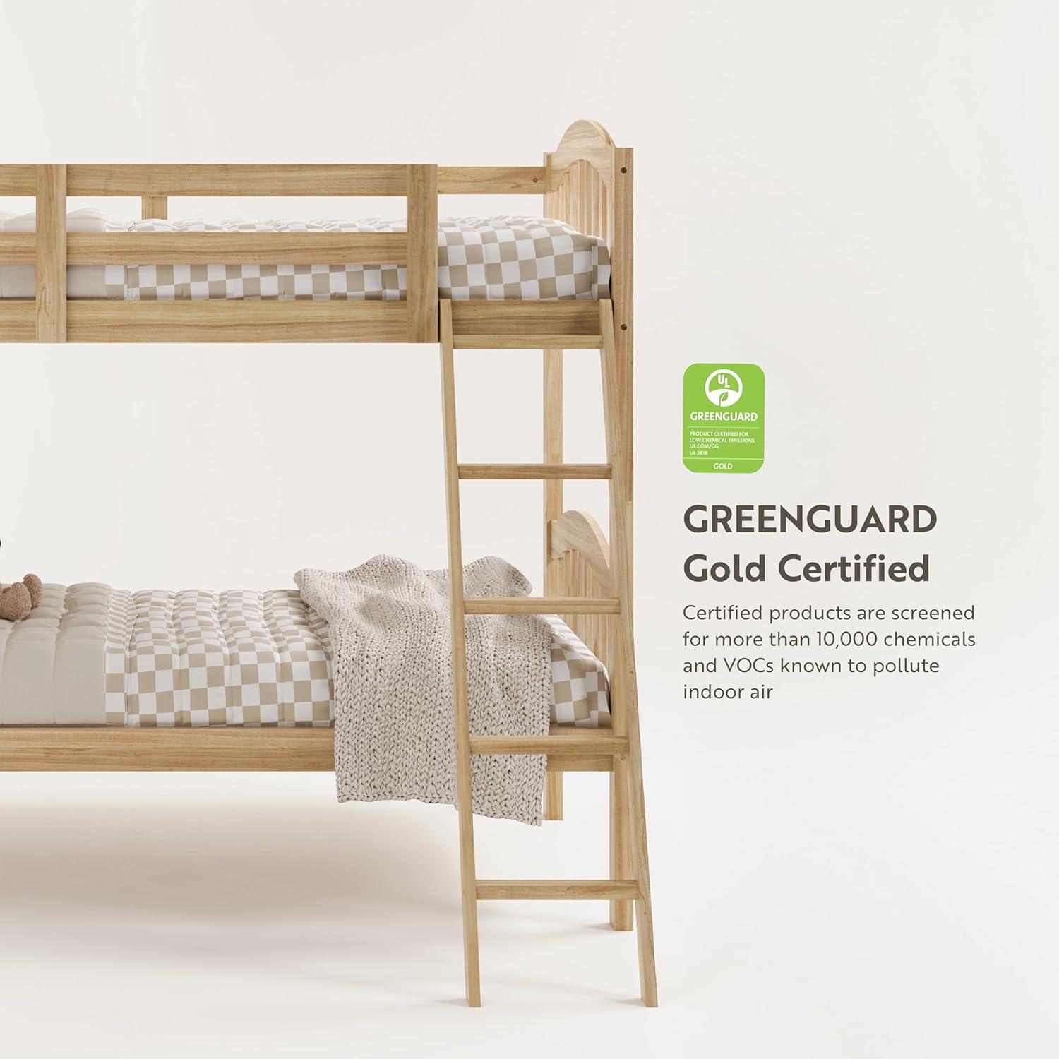 Storkcraft Long Horn Twin over Twin Bunk Bed, Natural