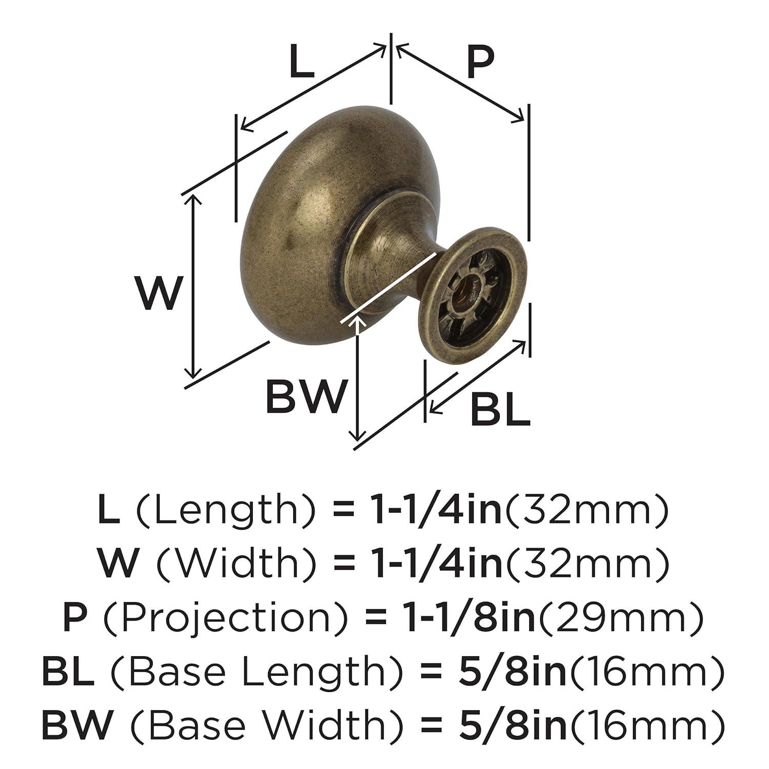 Allison 1 1/4" Diameter Mushroom Knob