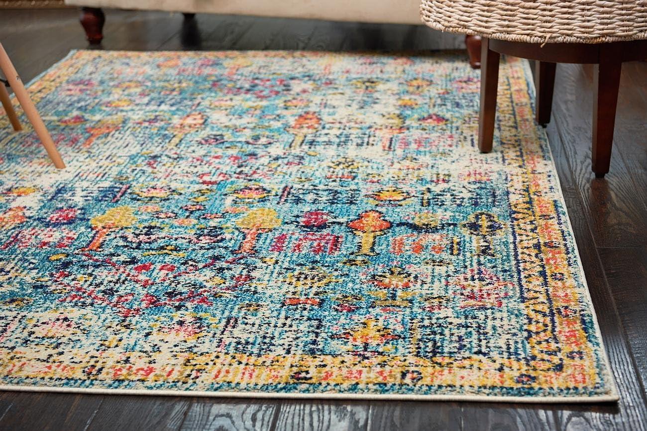 Unique Loom Monterey Collection Area Rug - Adobe (2' 7" x 10' Runner Pink/Blue)