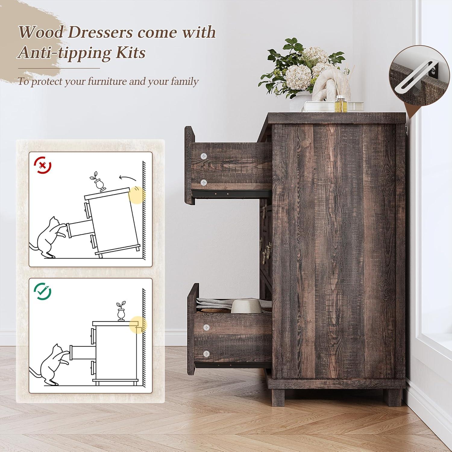 Charlton Home® Dresser For Bedroom With 9 Drawers