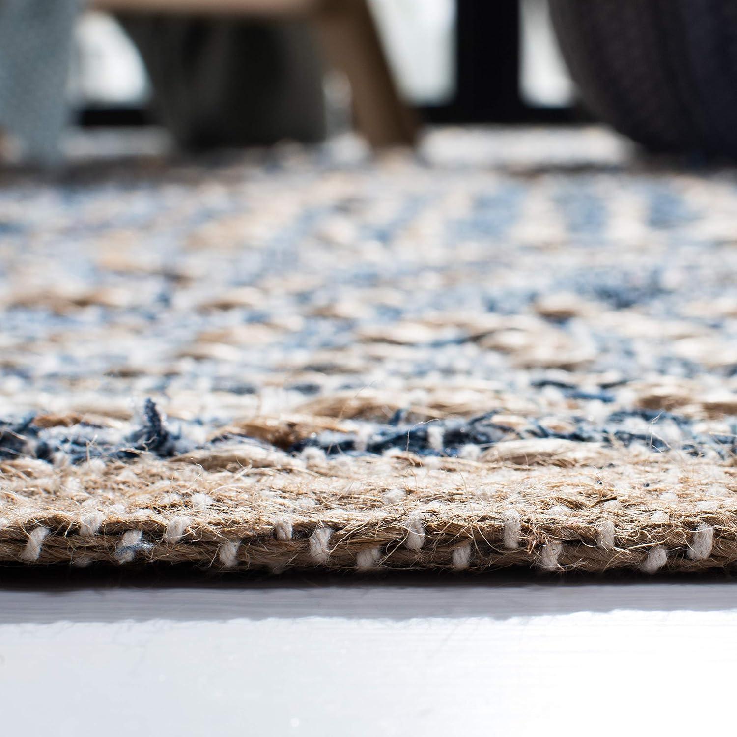 Cape Cod CAP353 Hand Woven Accent Rug - Natural/Blue - 2'x3' - Safavieh.