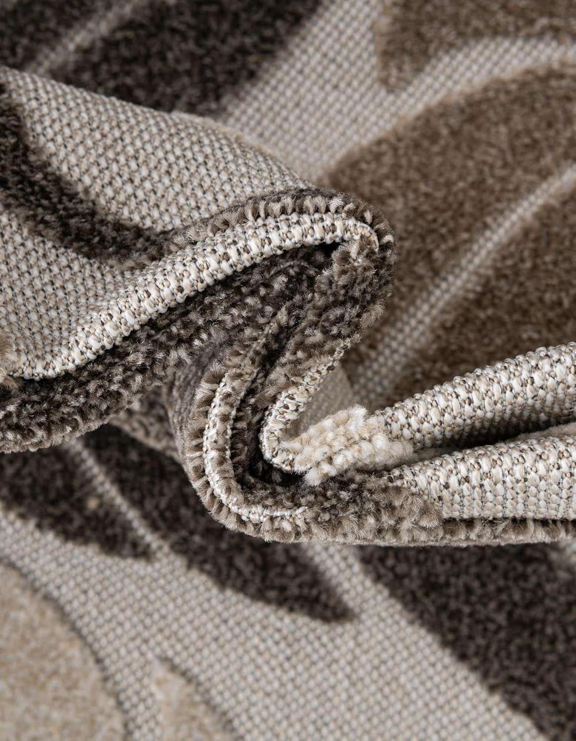 Unique Loom 8' 0 x 10' 0 Gray Outdoor Botanical Augusta Area Rug