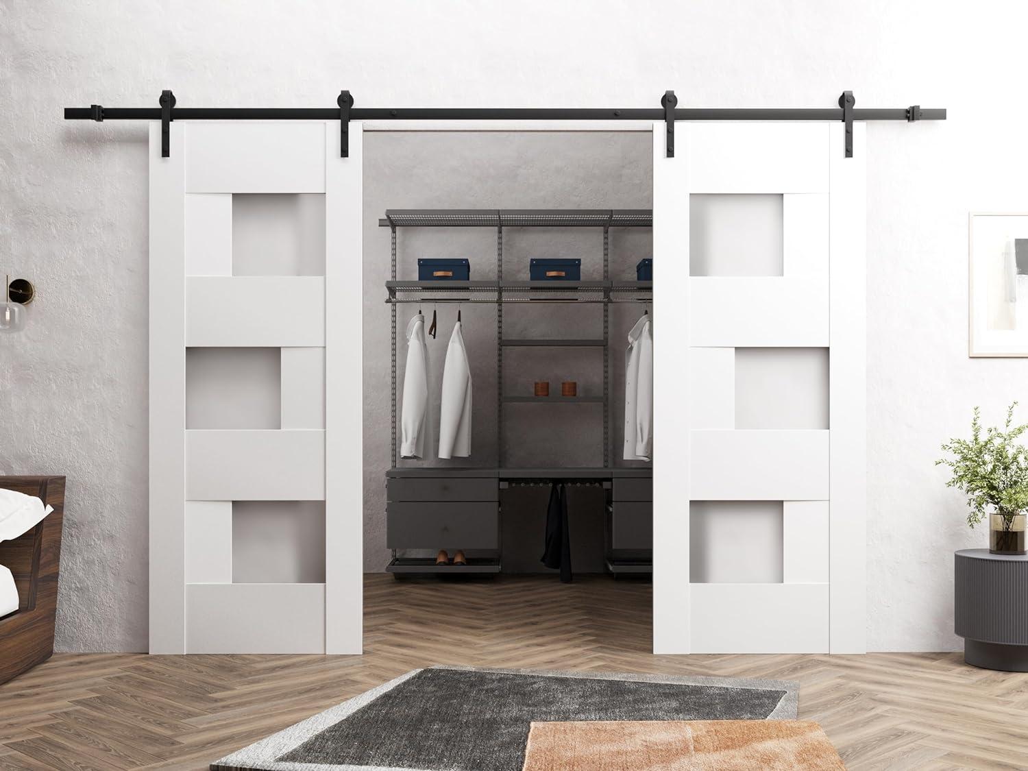 VDomDoors Sete Frosted Glass Standard White Door Slab
