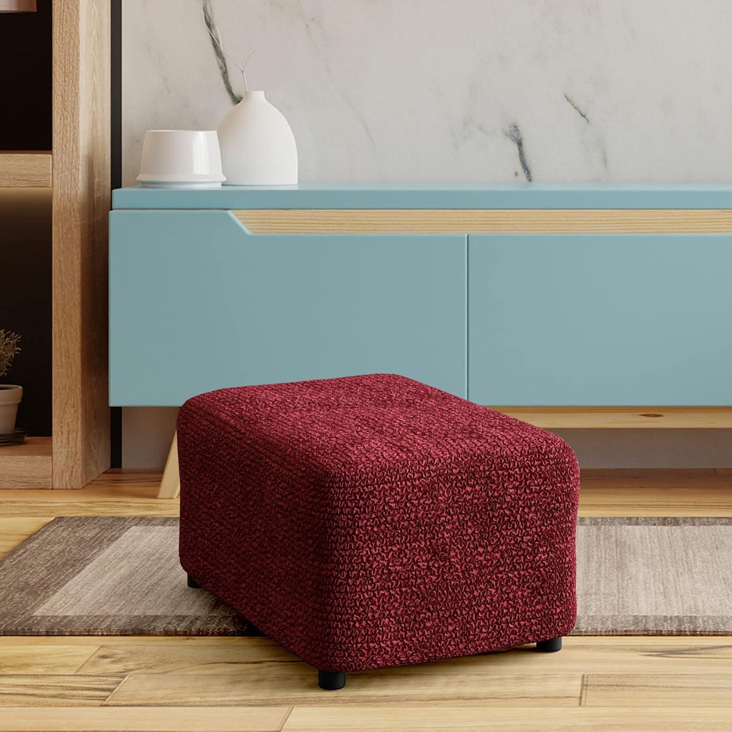 Stretchy Slipcover for Ottoman - Easy to Clean & Durable - Microfibra Collection