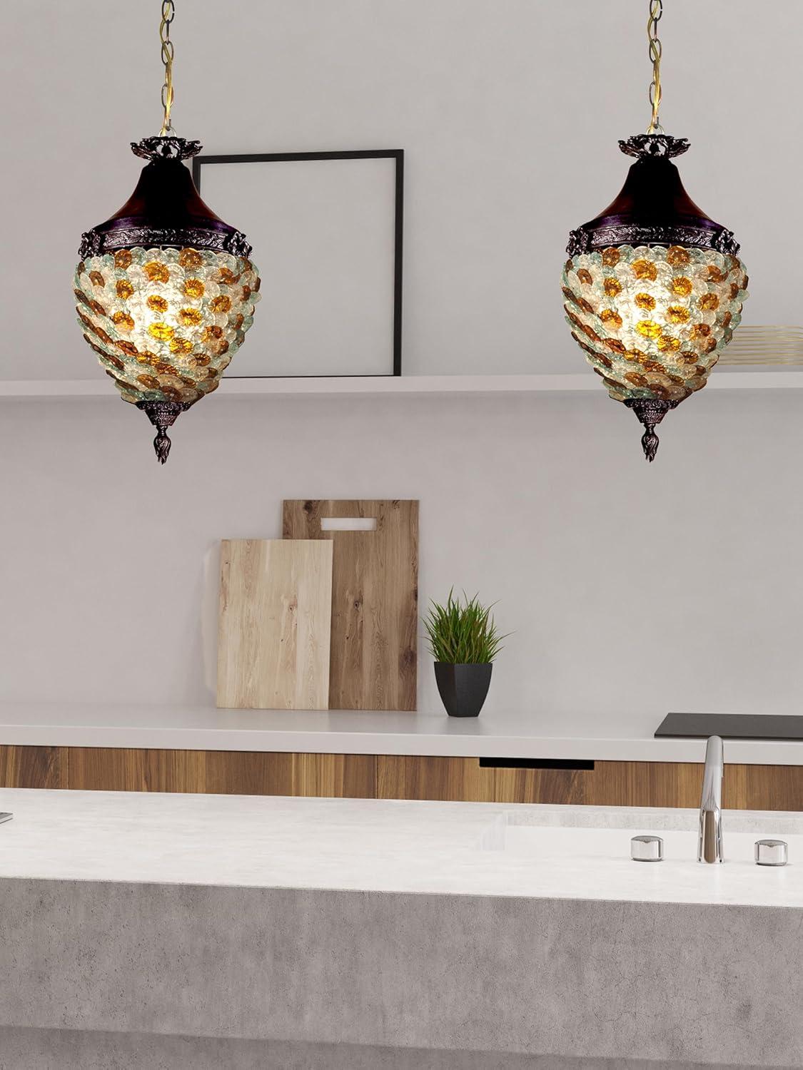 Dale Tiffany Glass Flower Hanging Fixture