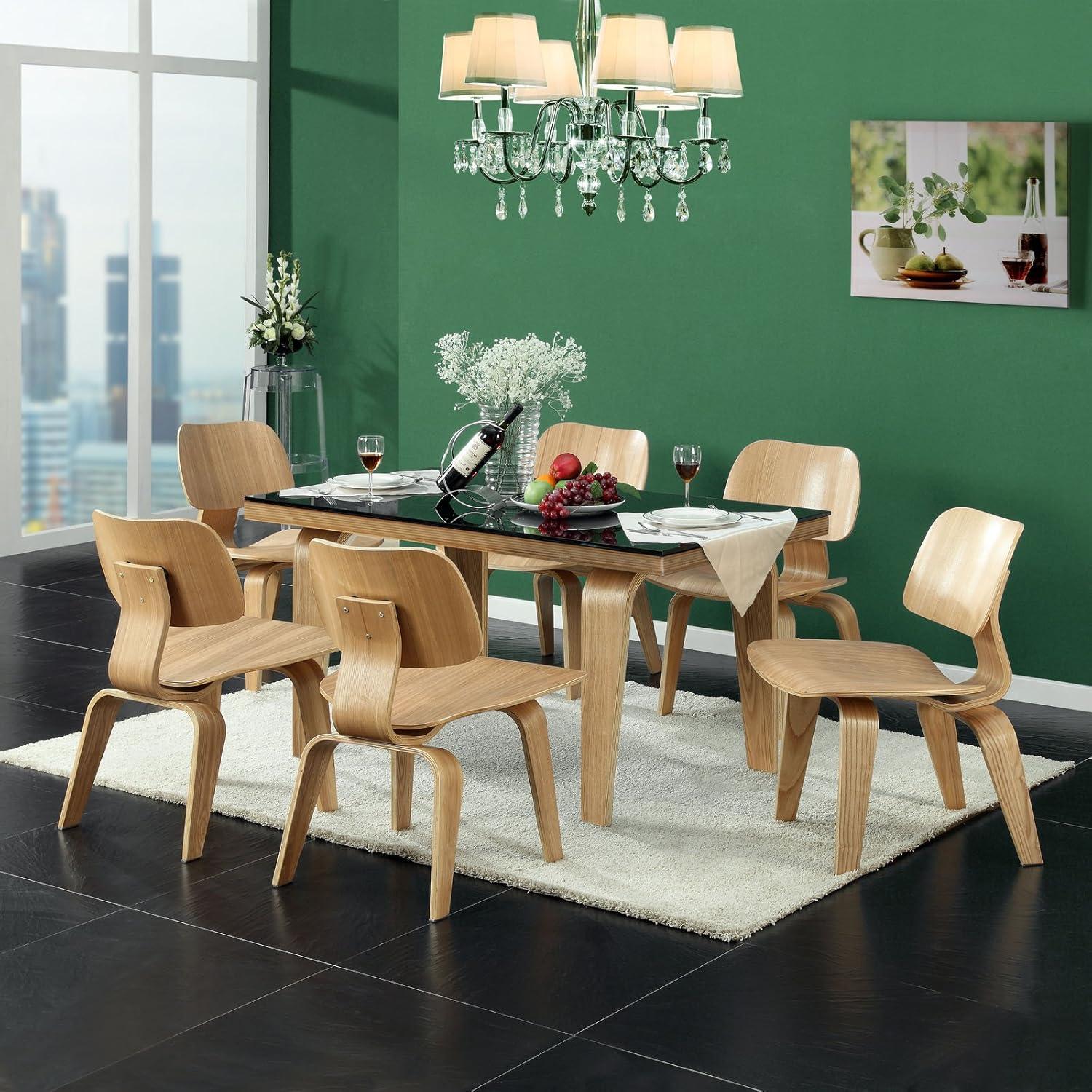 Fathom Dining Wood Side Chair Natural - Modway: Plywood Design, 331 lbs Capacity, Spot Clean