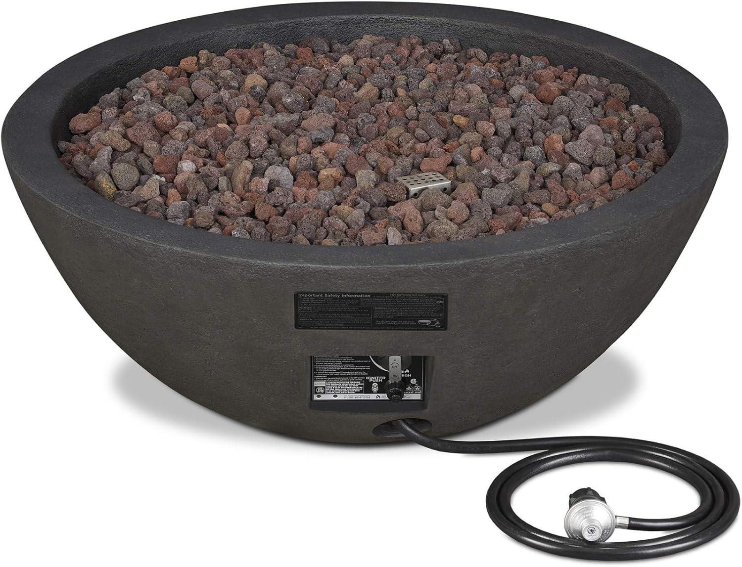 Fernanda Fire Bowl - Shale / Round